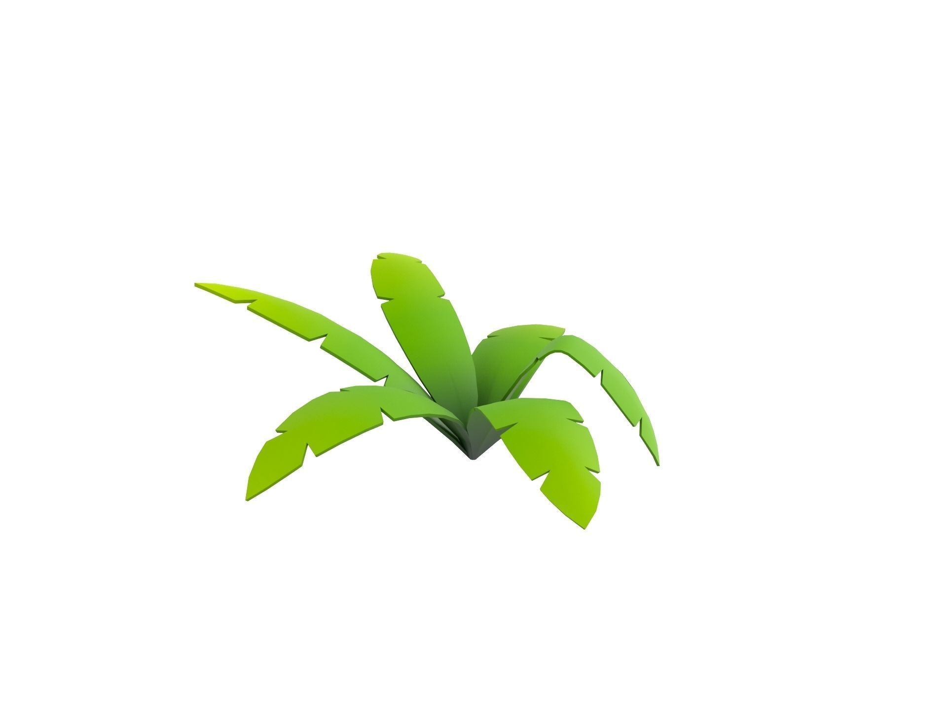 Low Poly Fern 001 Low-poly 3D model_2