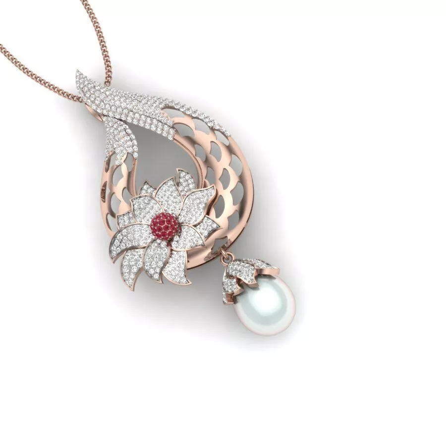 Solitaire pendant 3D print model
