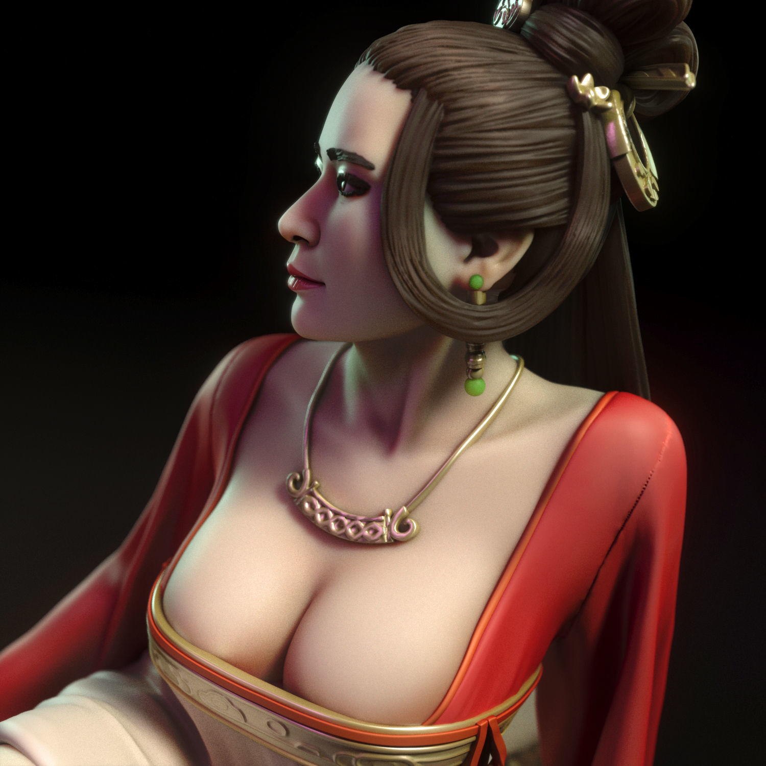 Mei - Chinese woman 3D print model_10