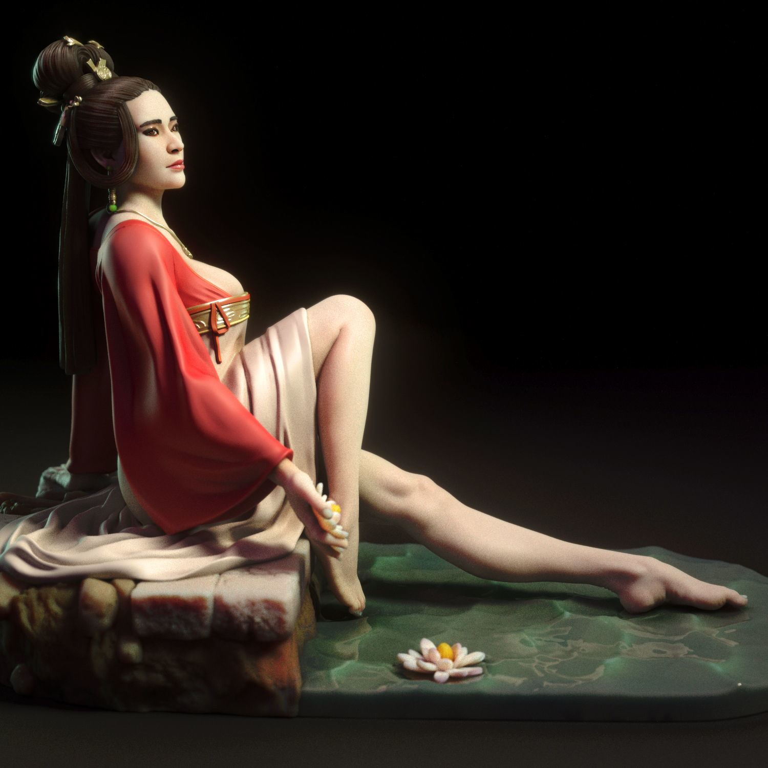 Mei - Chinese woman 3D print model_2