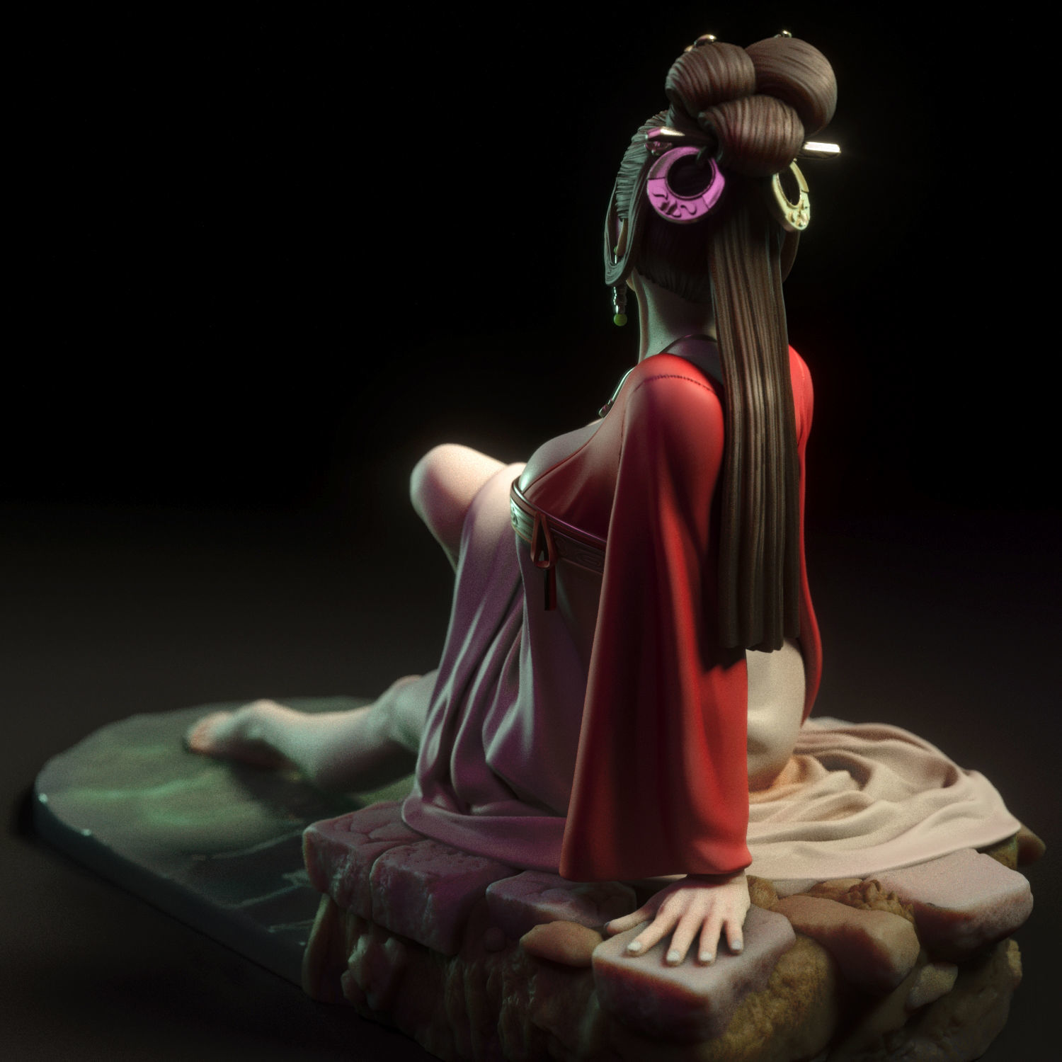 Mei - Chinese woman 3D print model_4