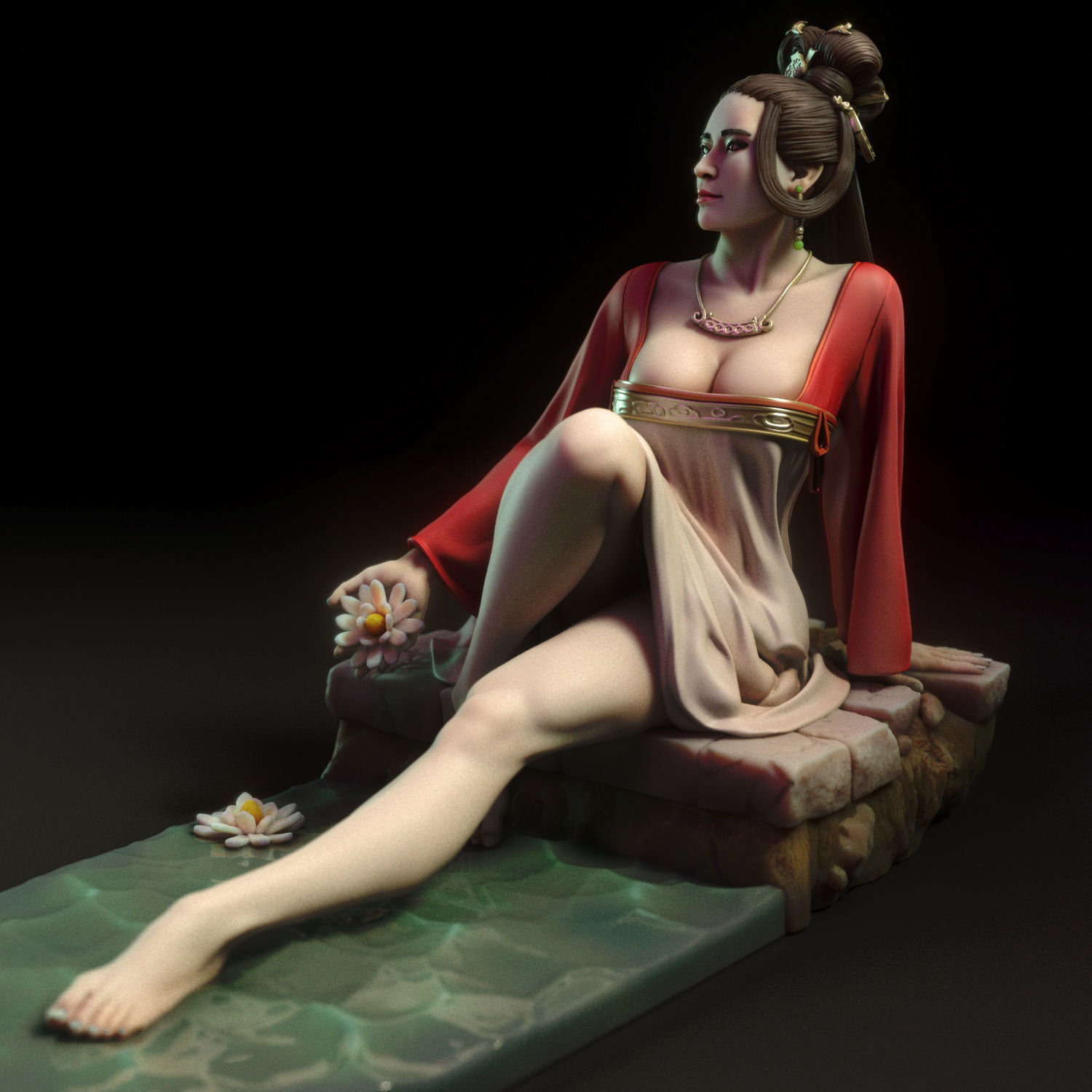 Mei - Chinese woman 3D print model_6