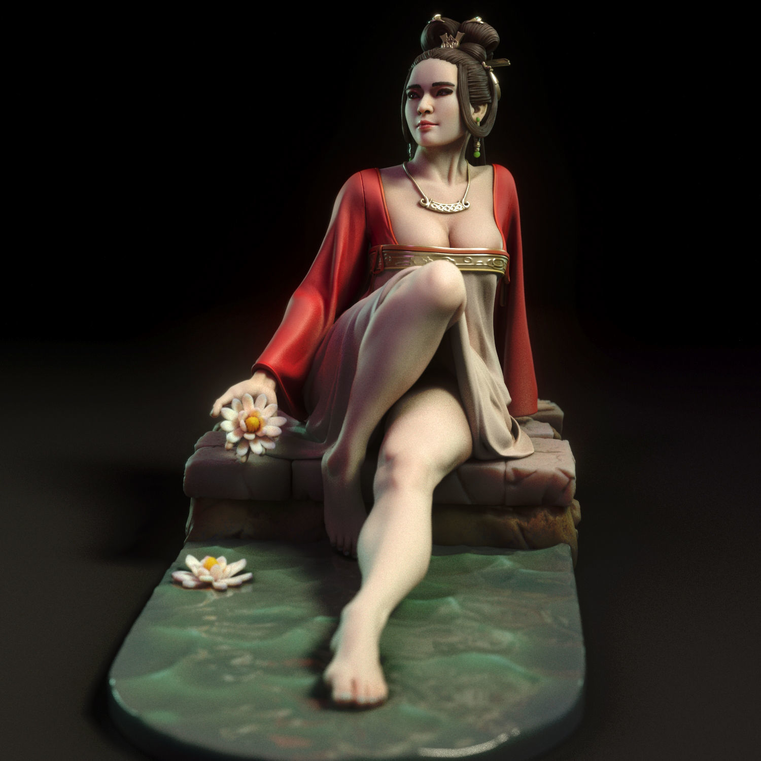 Mei - Chinese woman 3D print model_1