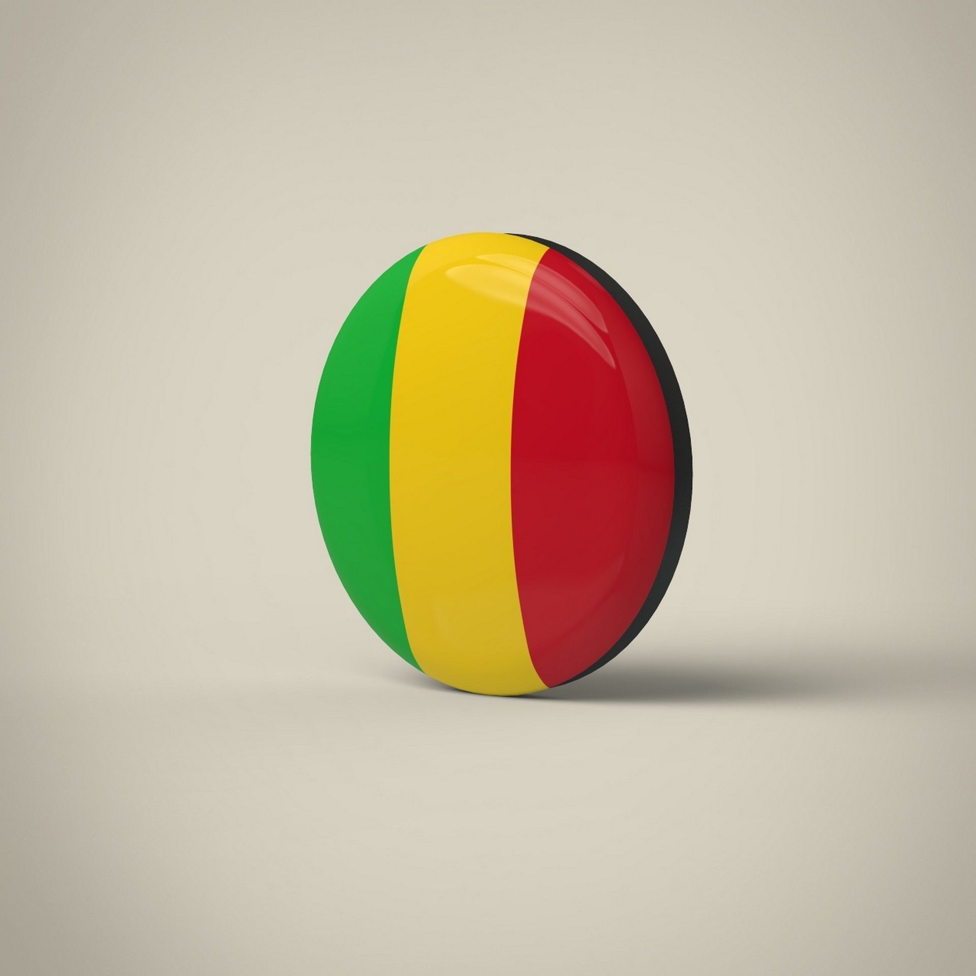 Mali Badge Low-poly 3D model_2