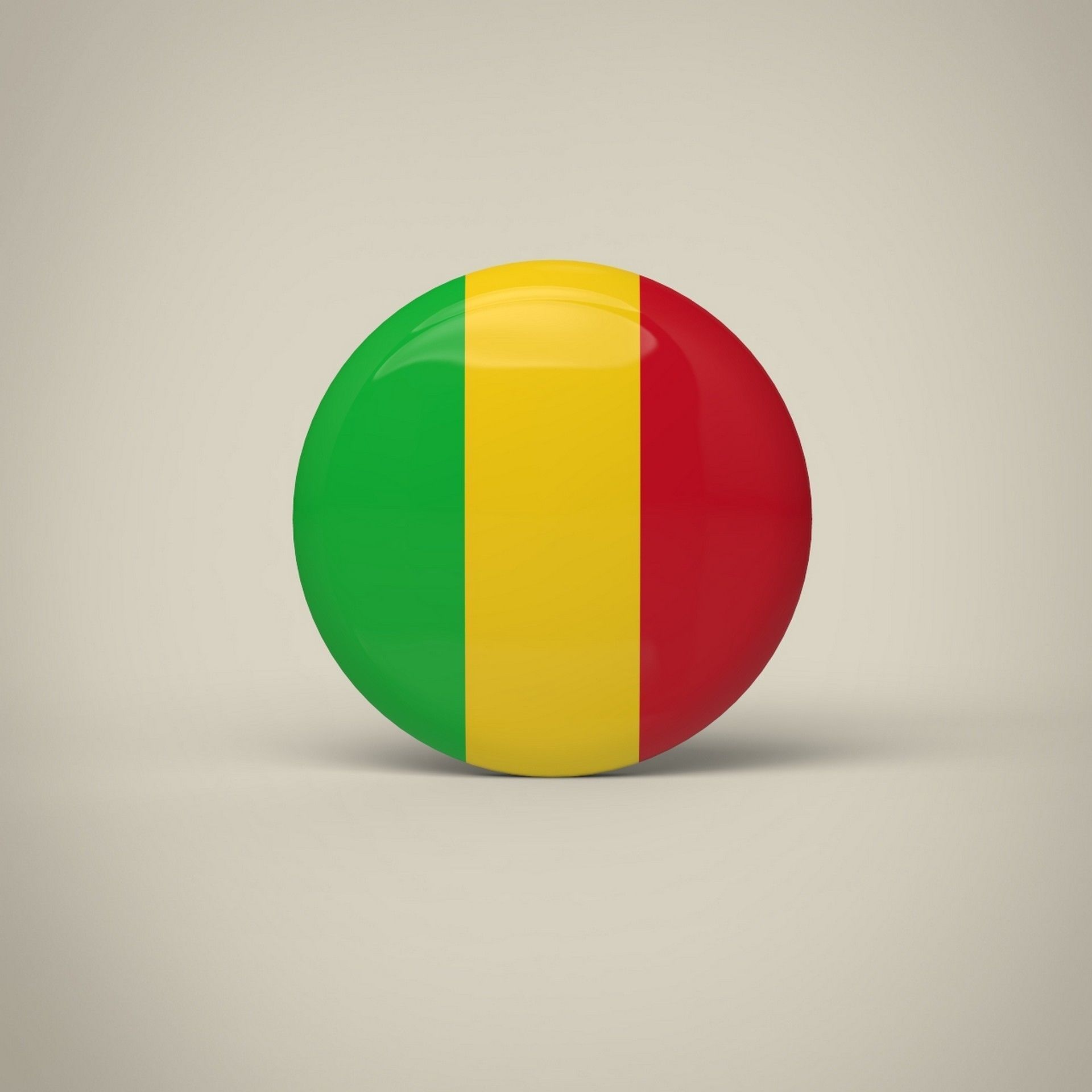 Mali Badge Low-poly 3D model_1
