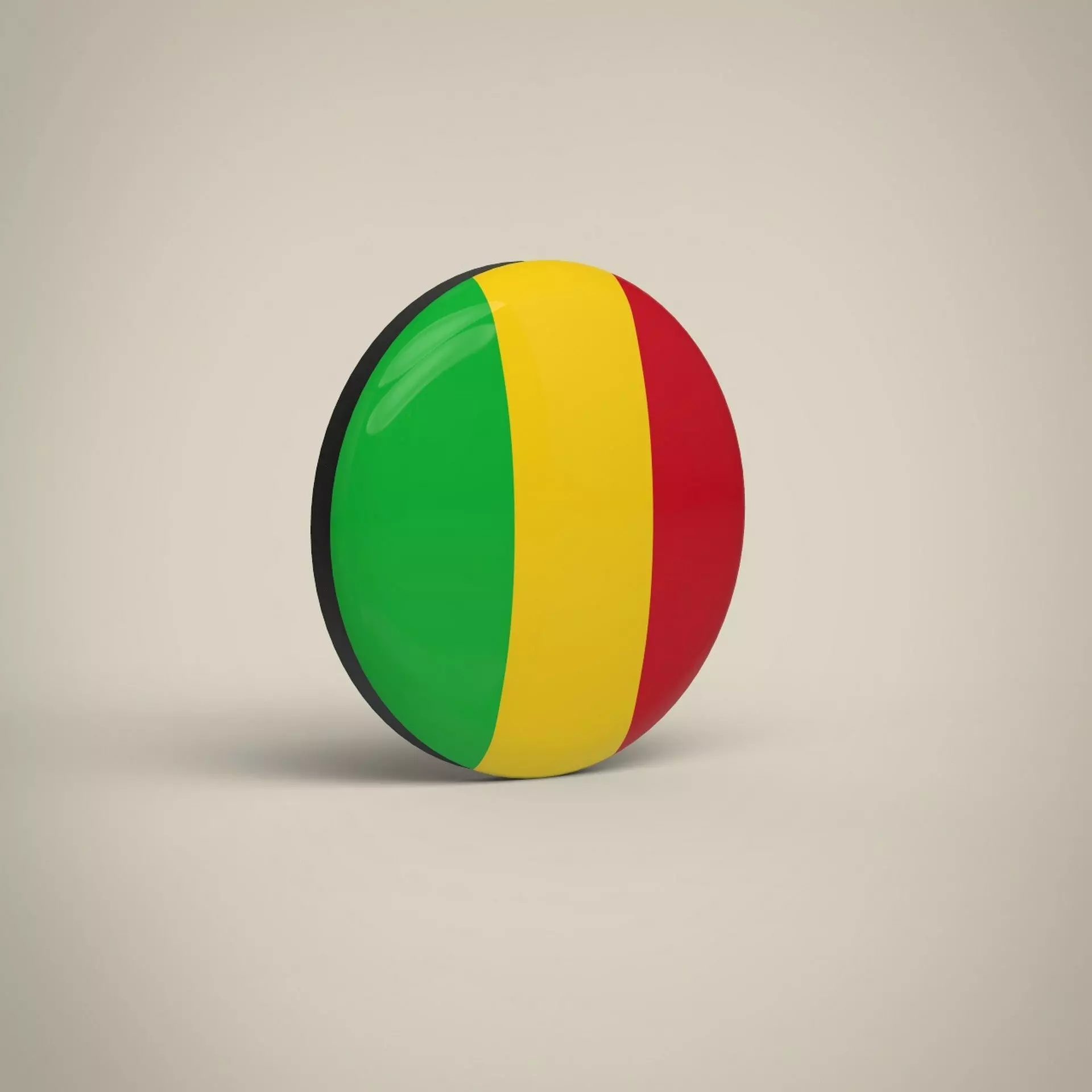 Mali Badge Low-poly 3D model_0