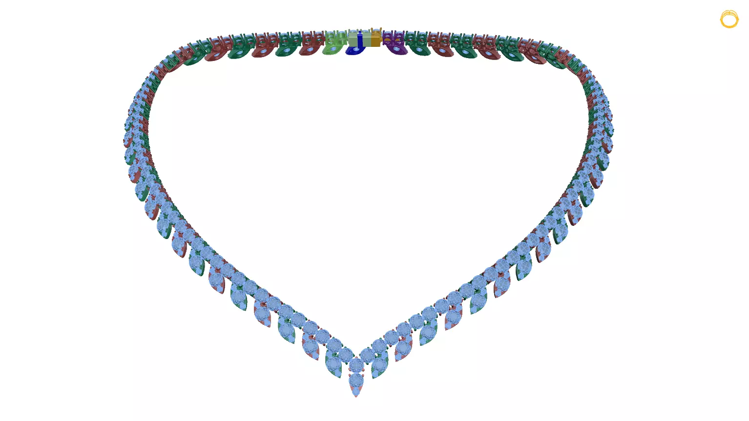 necklaces necklace with stones 3D print model_0