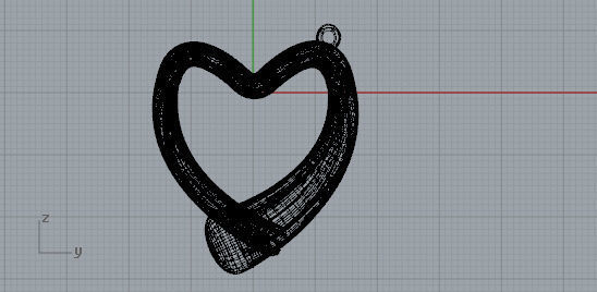 Ciondolo cuore flow Free 3D model_2