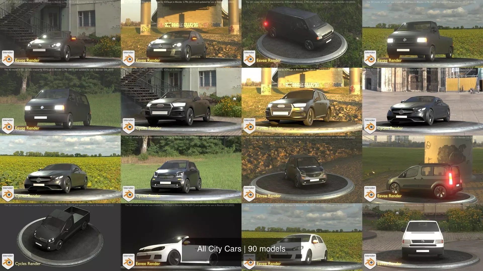 All City Cars 3D Model Collection_0