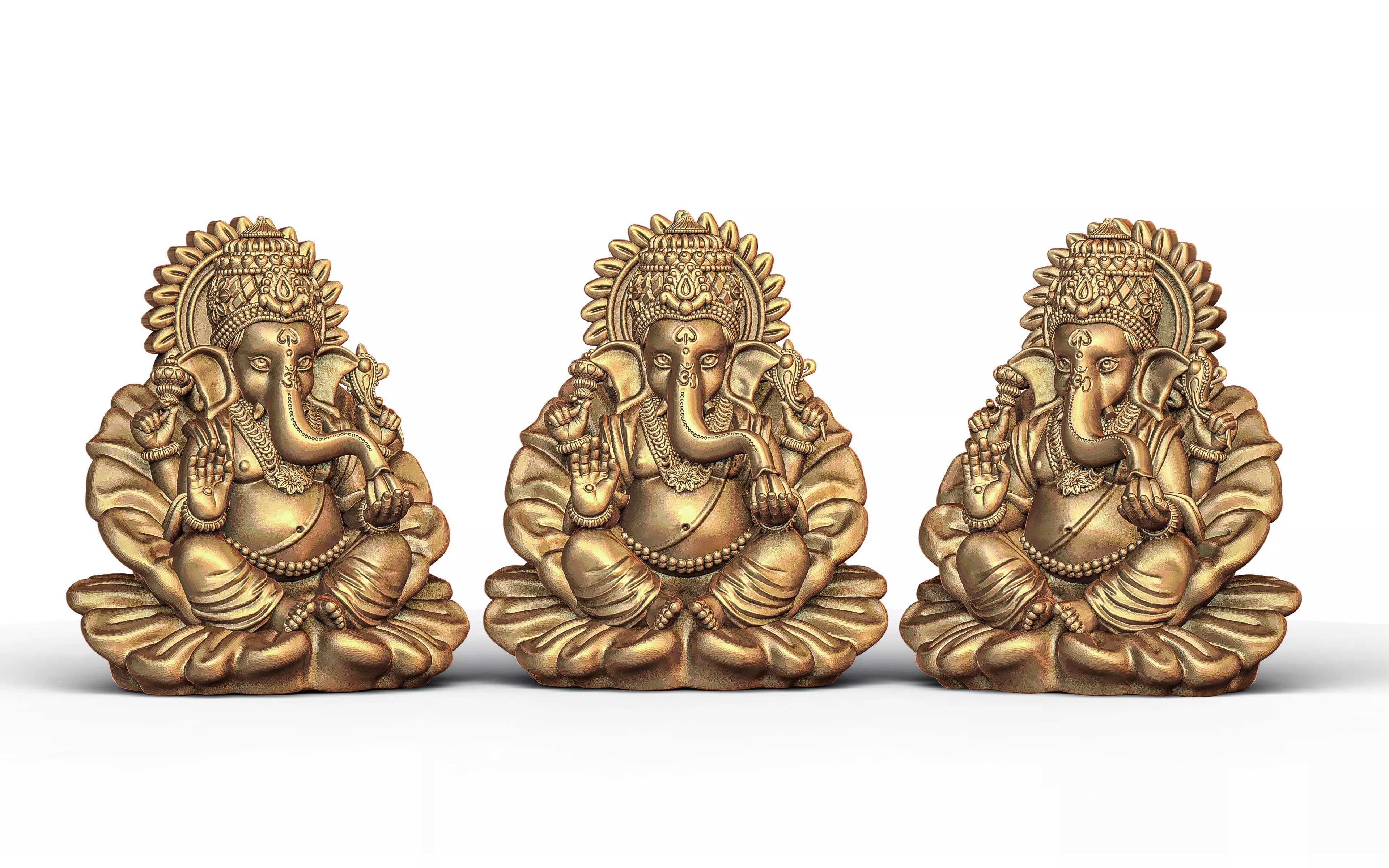 Ganesh Ji Lotus 3D  Model 02 3D print model_0