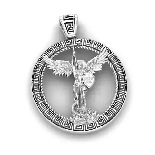 St Michael Archangel Printable Pendant 3D print model