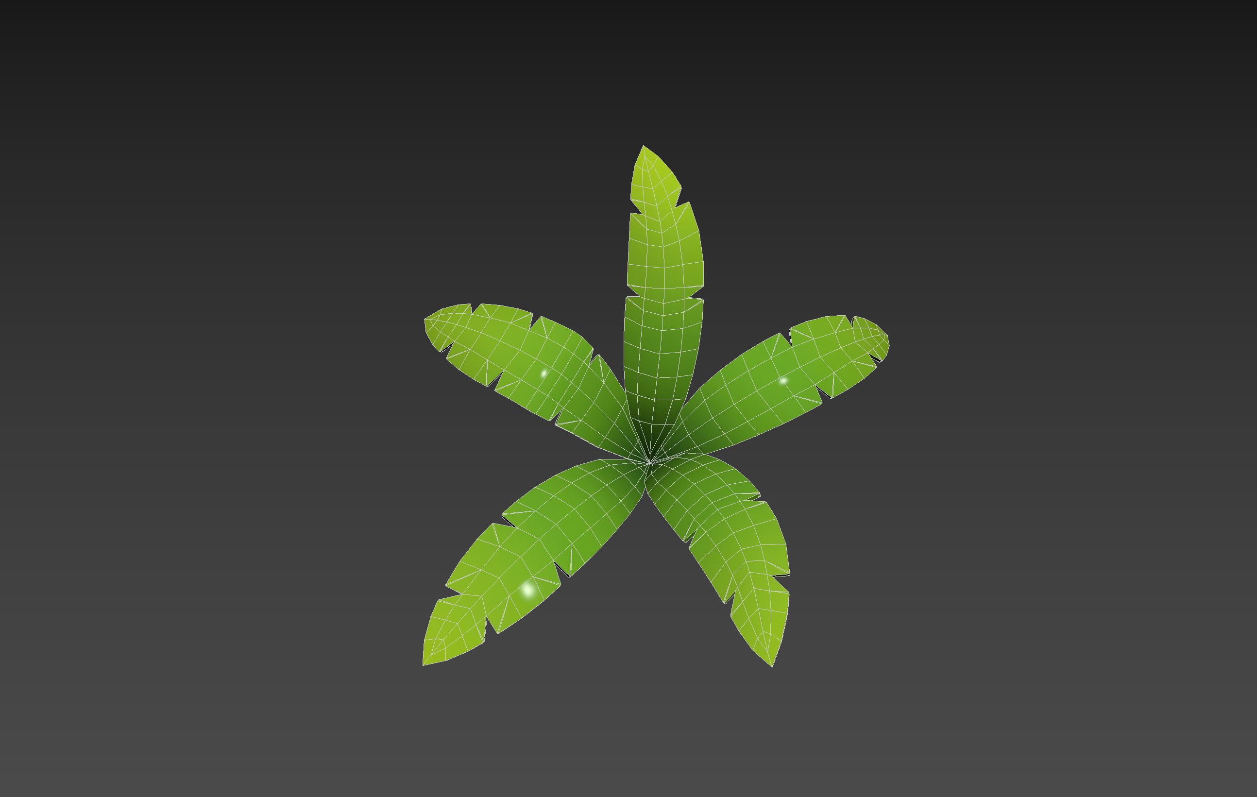 Low Poly Fern 002 Low-poly 3D model_19