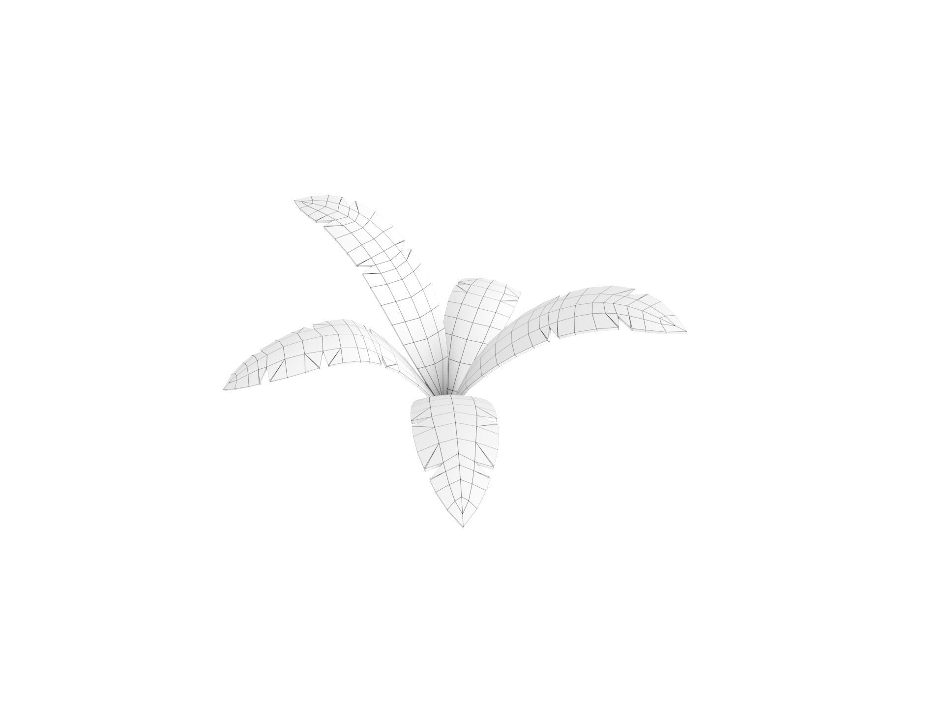 Low Poly Fern 002 Low-poly 3D model_21