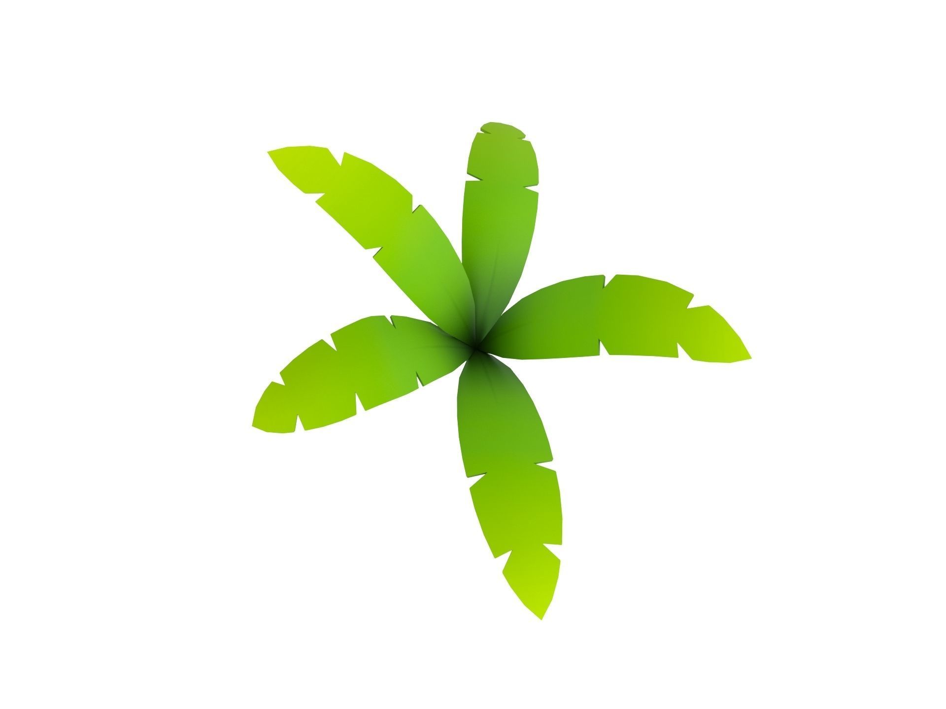 Low Poly Fern 002 Low-poly 3D model_8