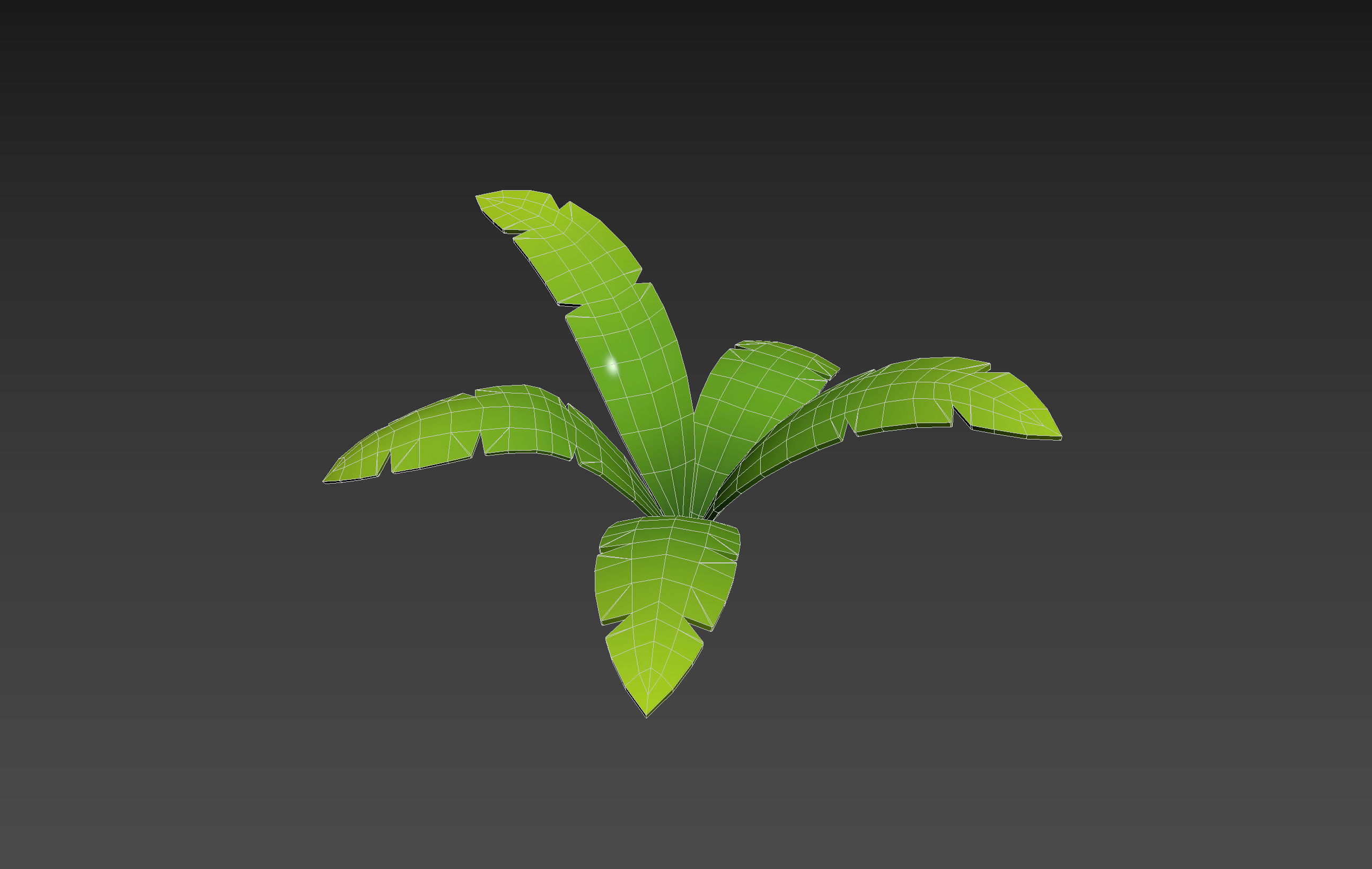 Low Poly Fern 002 Low-poly 3D model_11