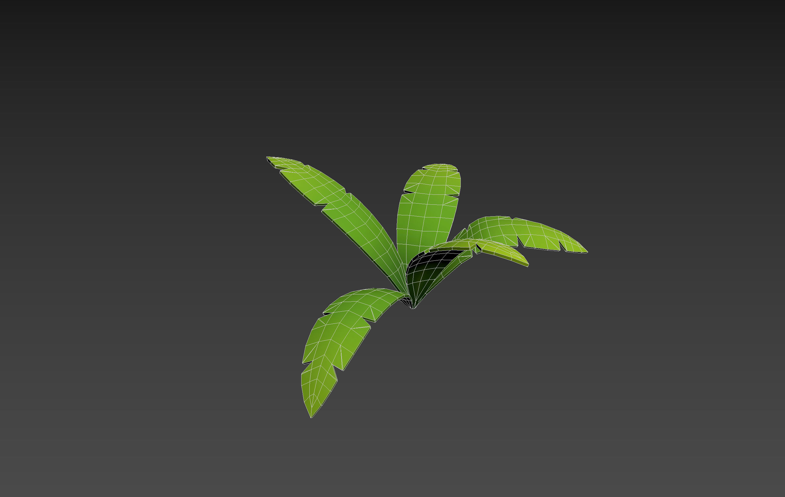 Low Poly Fern 002 Low-poly 3D model_15