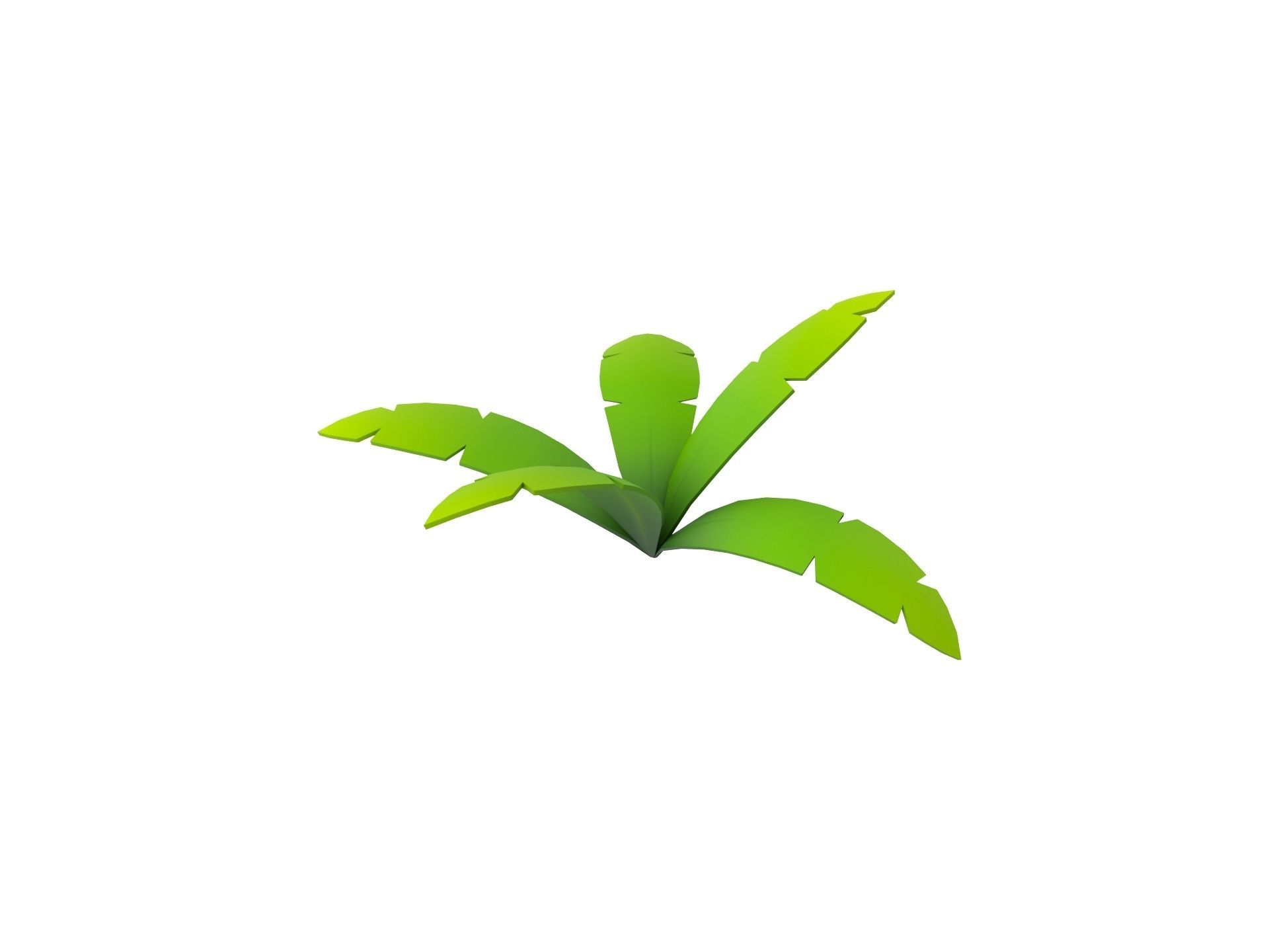 Low Poly Fern 002 Low-poly 3D model_6