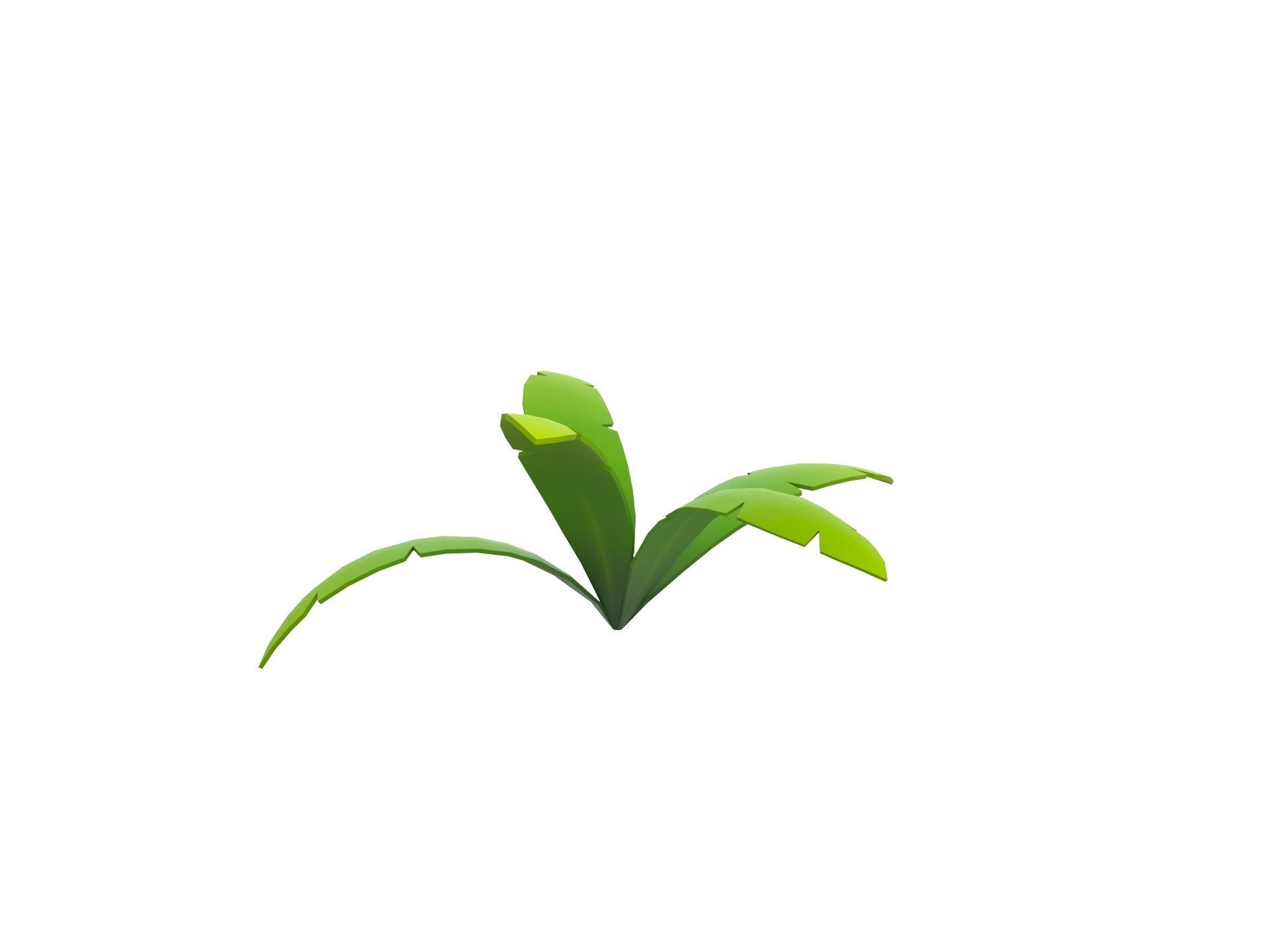 Low Poly Fern 002 Low-poly 3D model_3