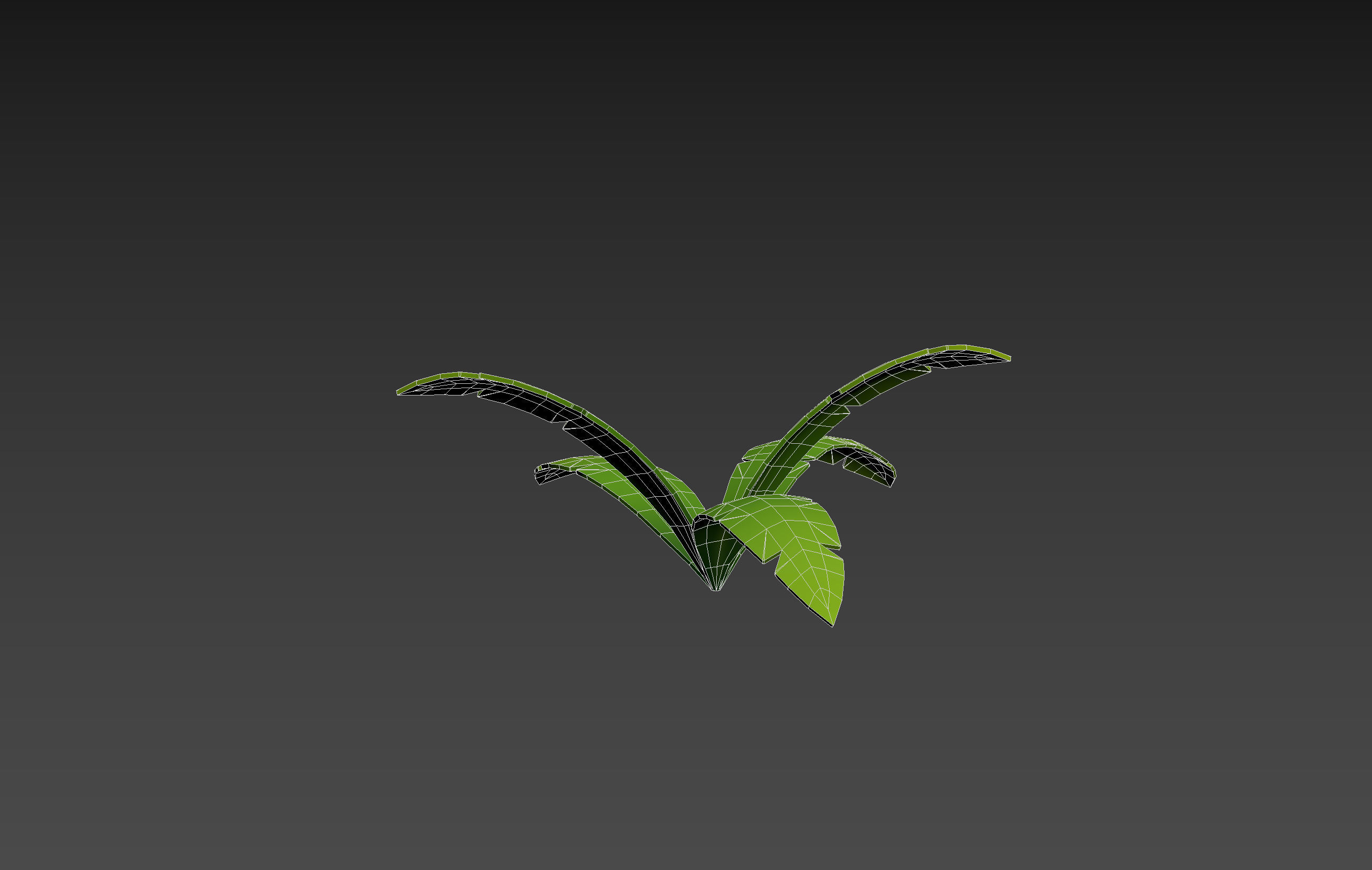 Low Poly Fern 002 Low-poly 3D model_16