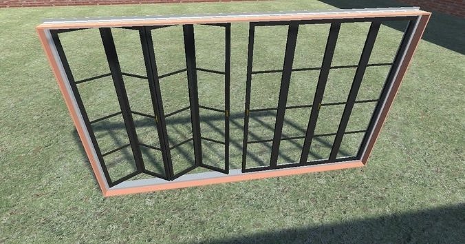 Bifold Patio Door Low-poly 3D model