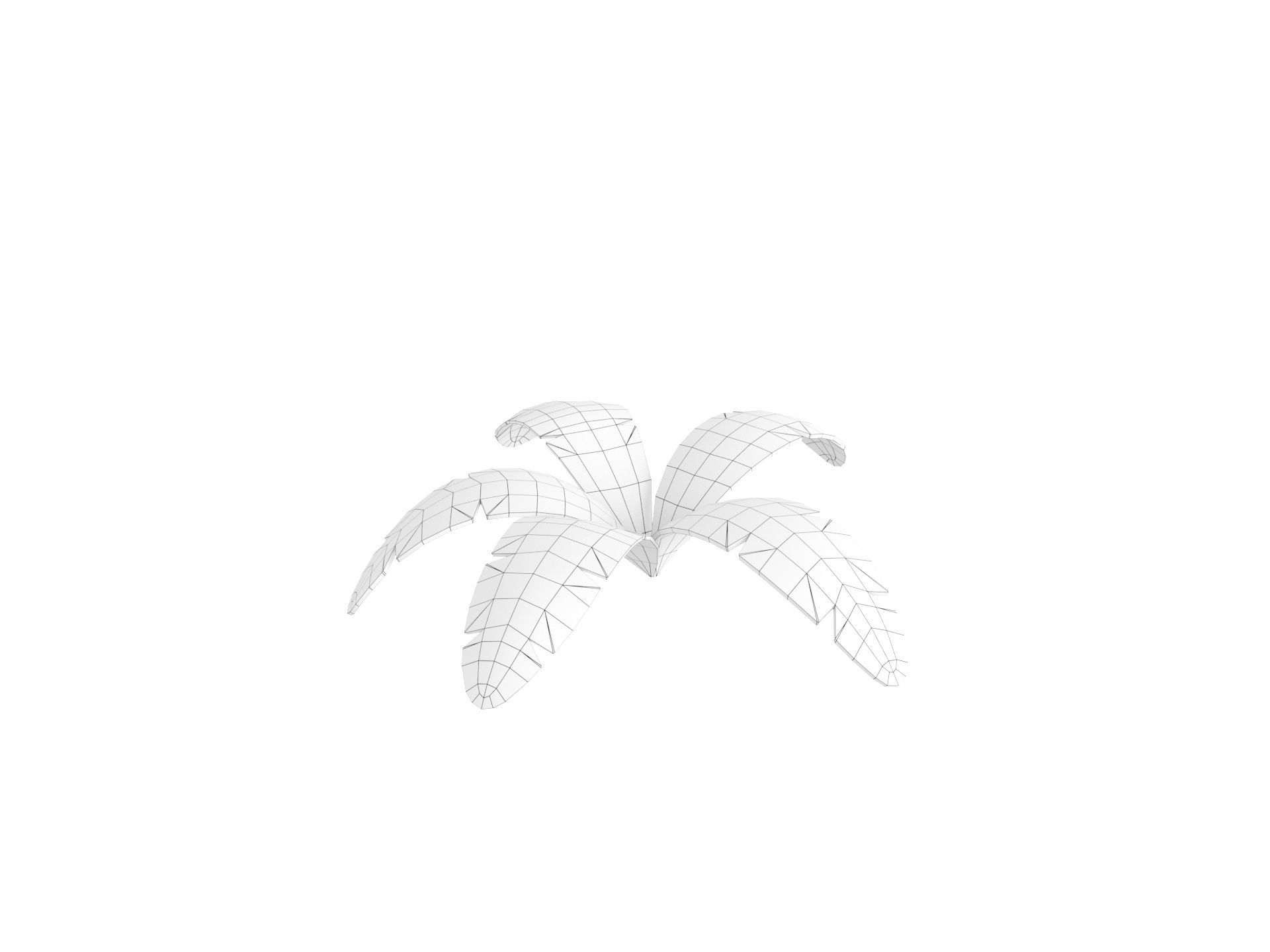 Low Poly Fern 003 Low-poly 3D model_23
