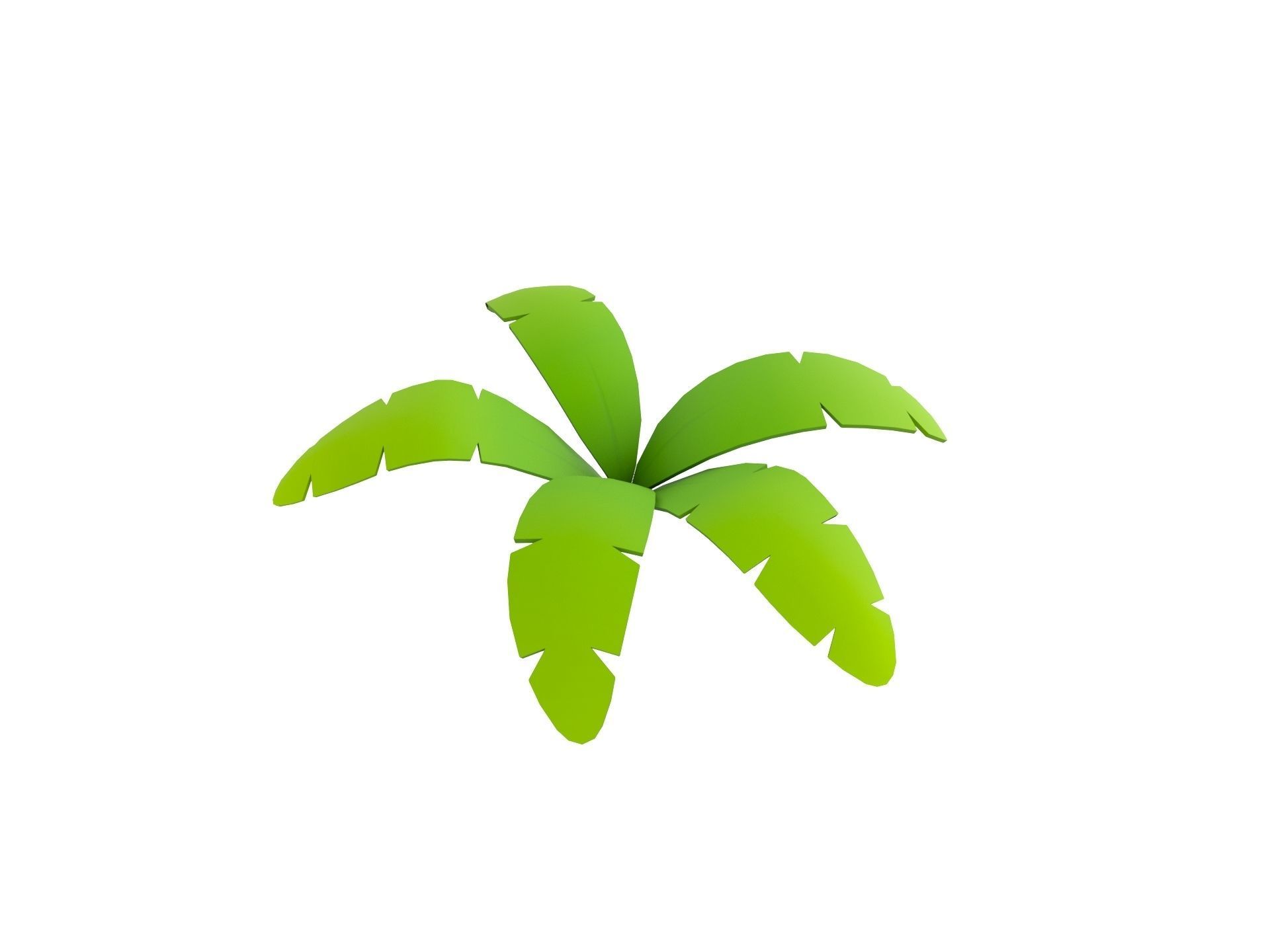 Low Poly Fern 003 Low-poly 3D model_2