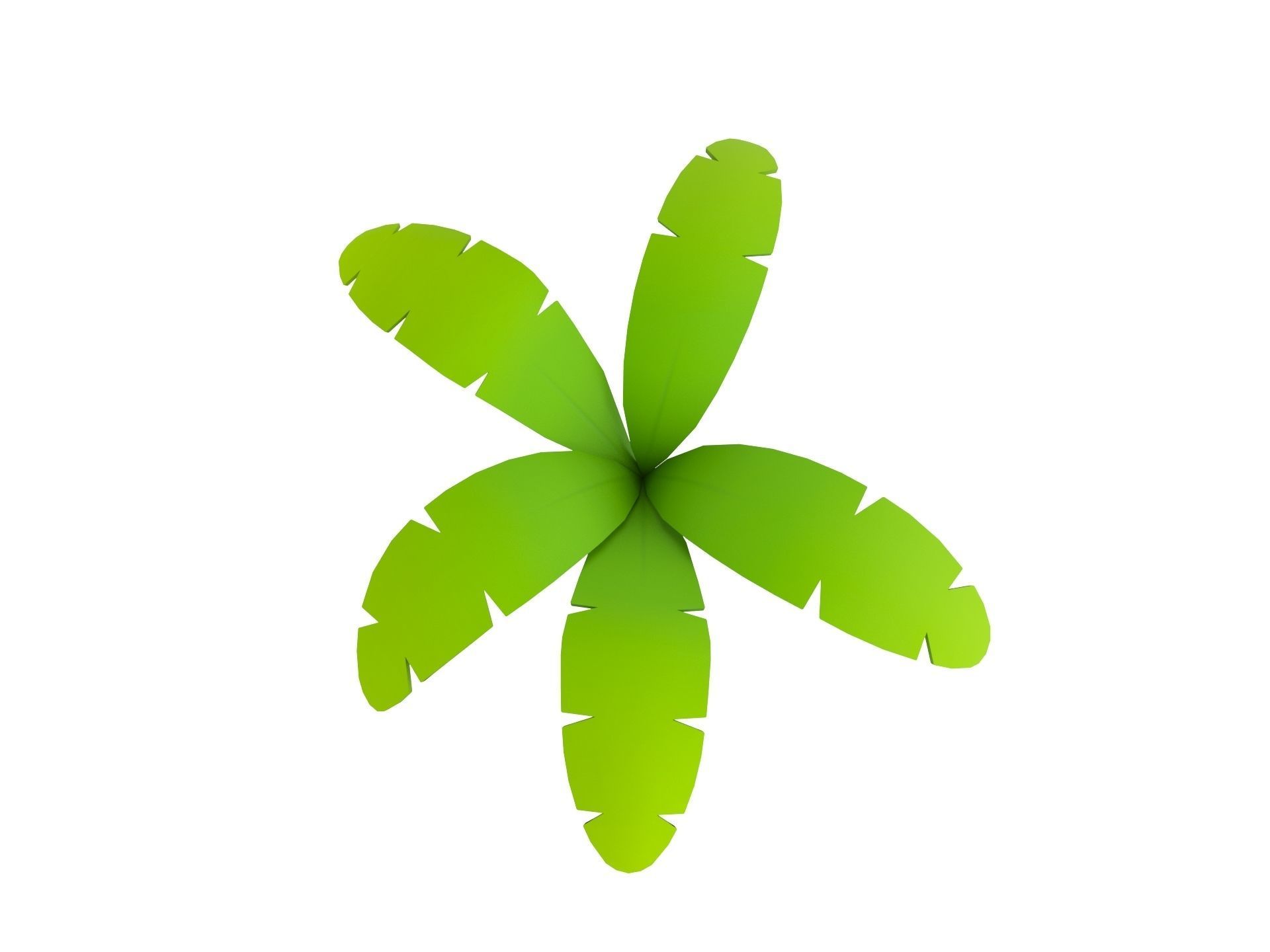 Low Poly Fern 003 Low-poly 3D model_9