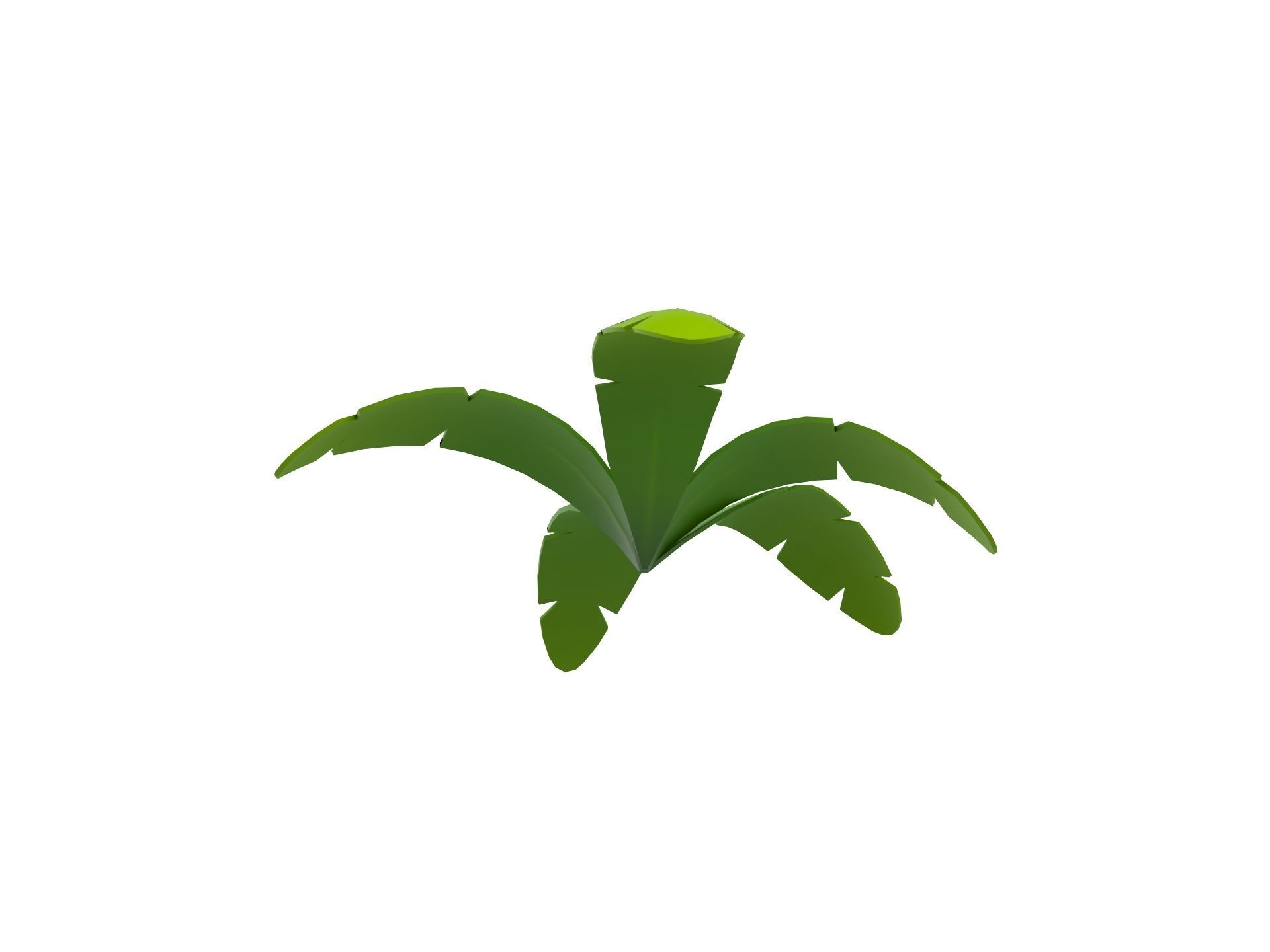 Low Poly Fern 003 Low-poly 3D model_4