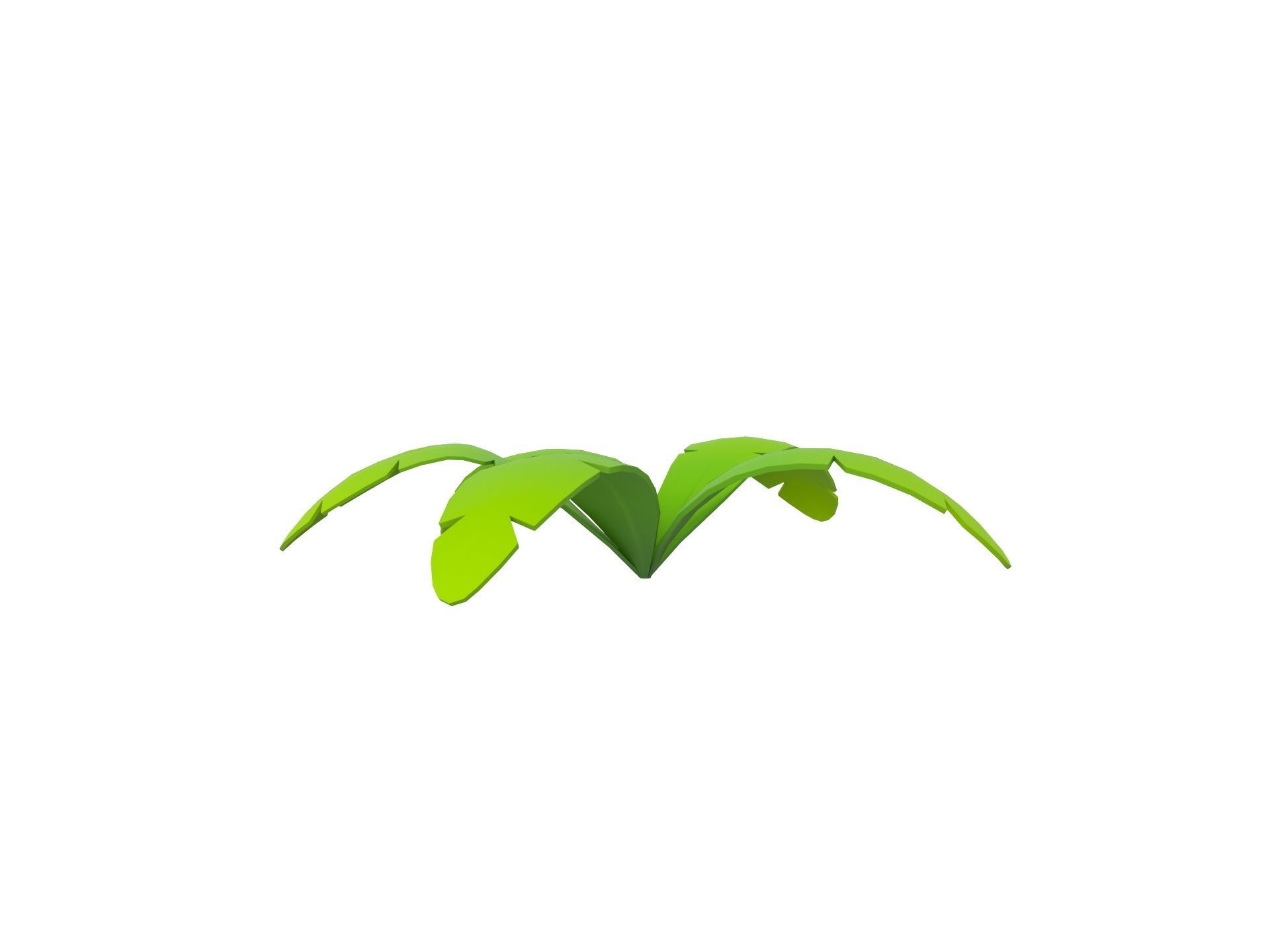 Low Poly Fern 003 Low-poly 3D model_7