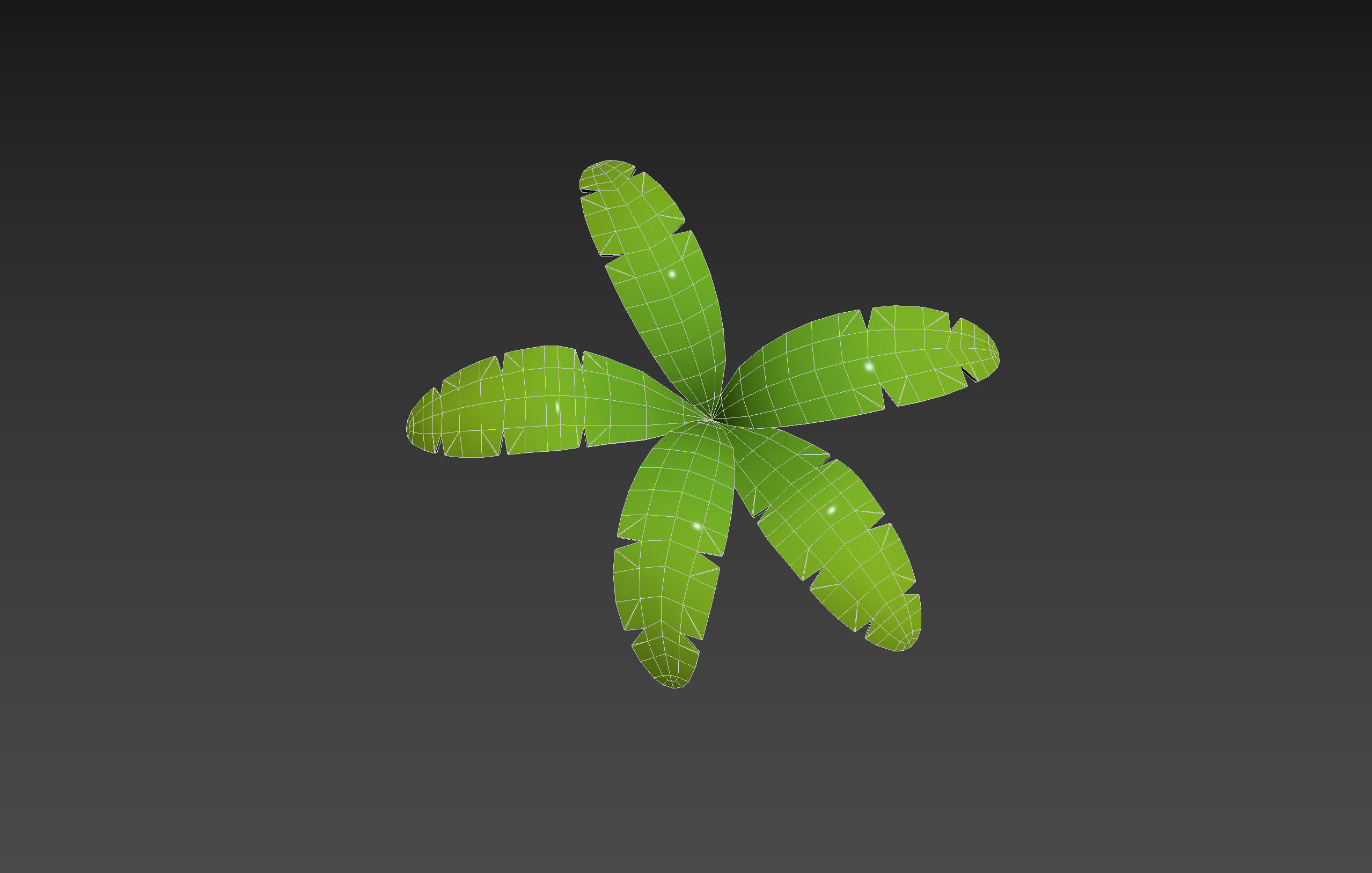 Low Poly Fern 003 Low-poly 3D model_21