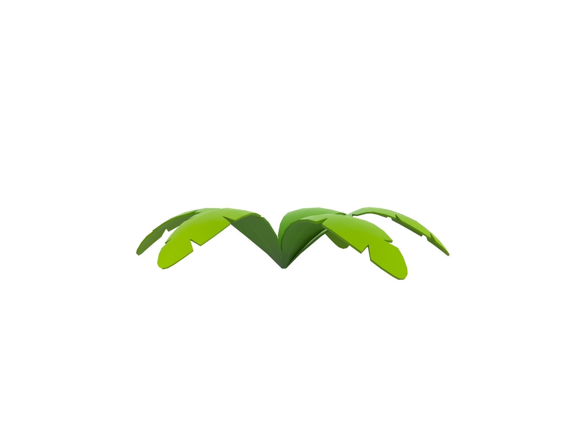 Low Poly Fern 003 Low-poly 3D model_3