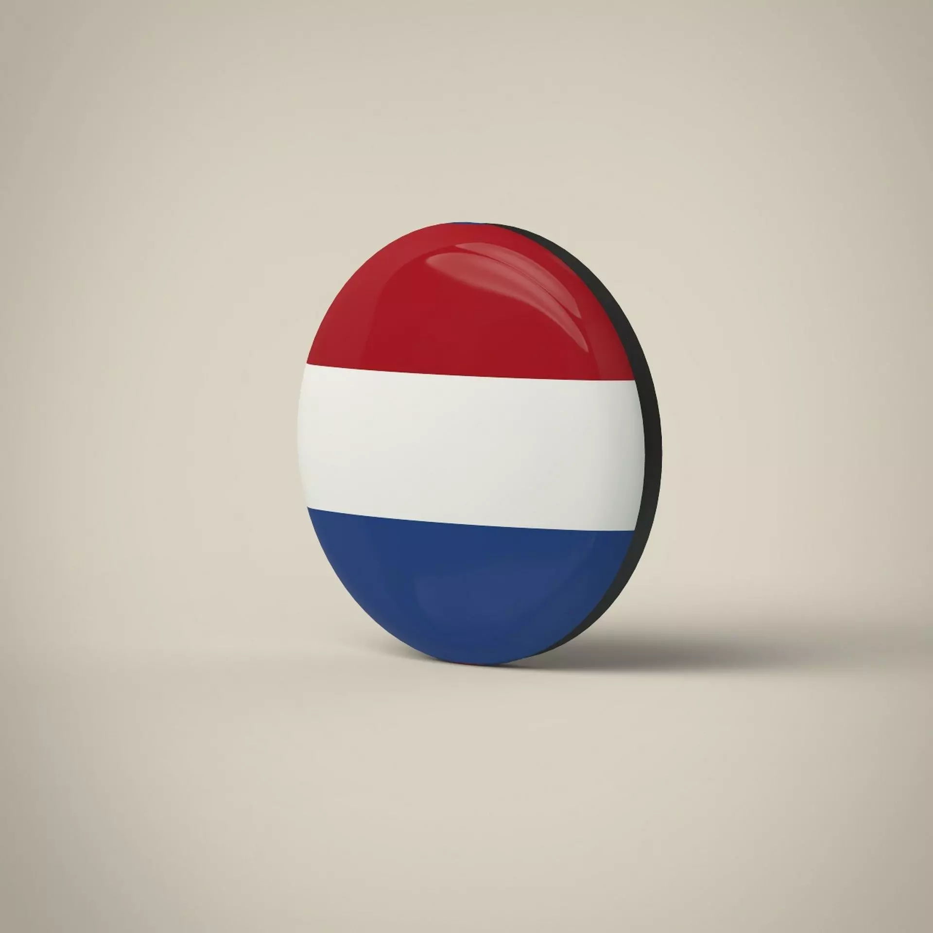 Netherlands Badge Low-poly 3D model_0