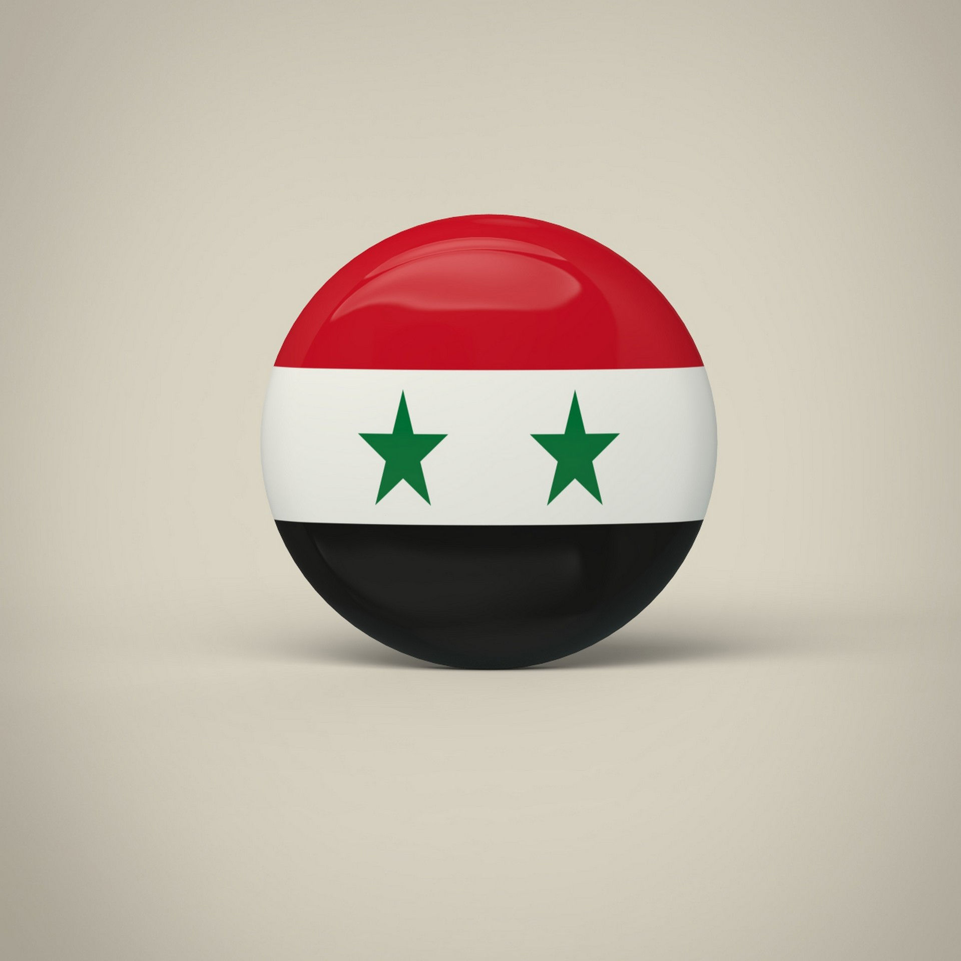 Syria Badge Low-poly 3D model_1