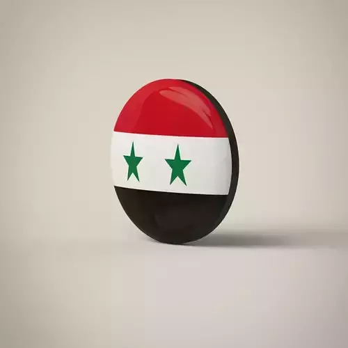 Syria Badge Low-poly 3D model