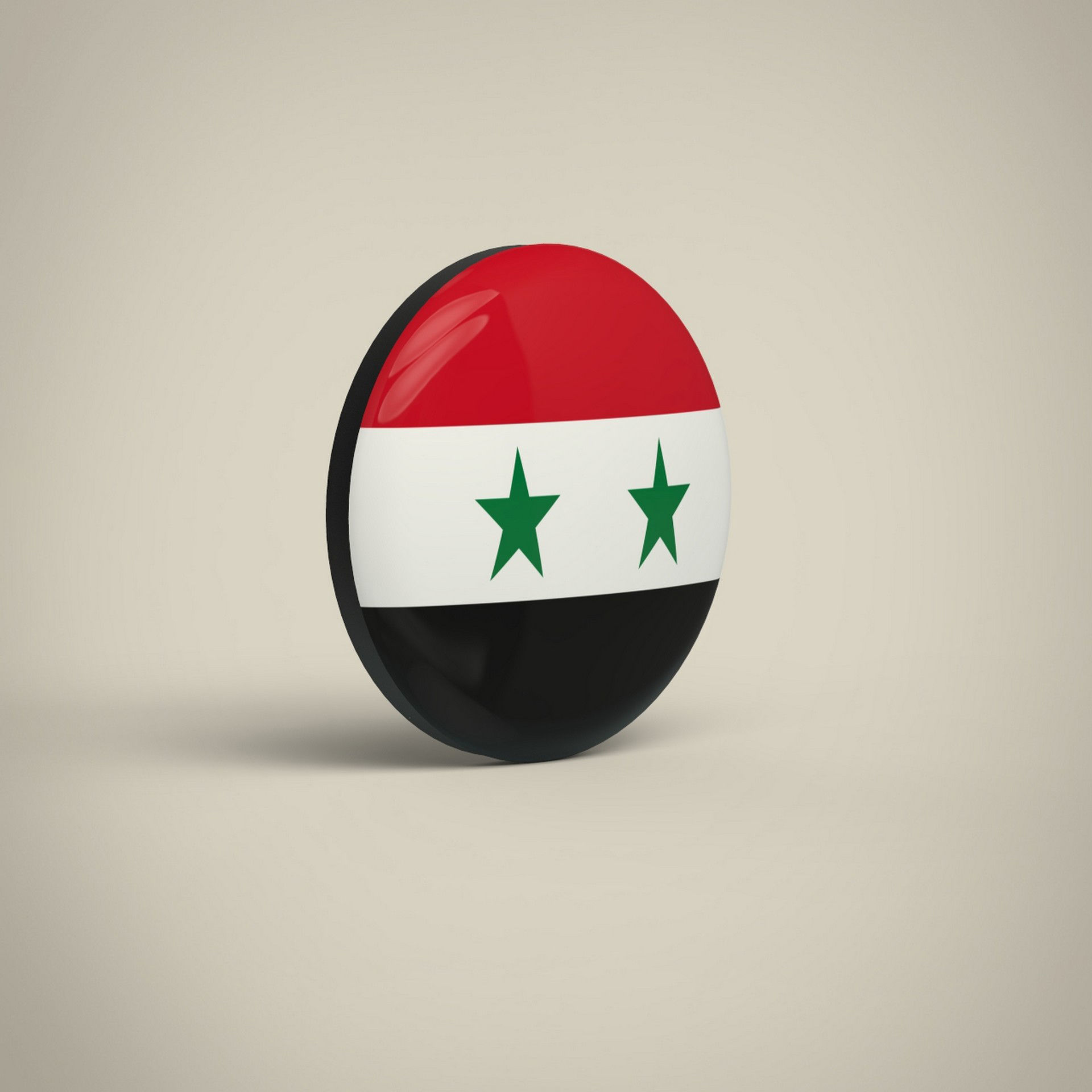 Syria Badge Low-poly 3D model_2