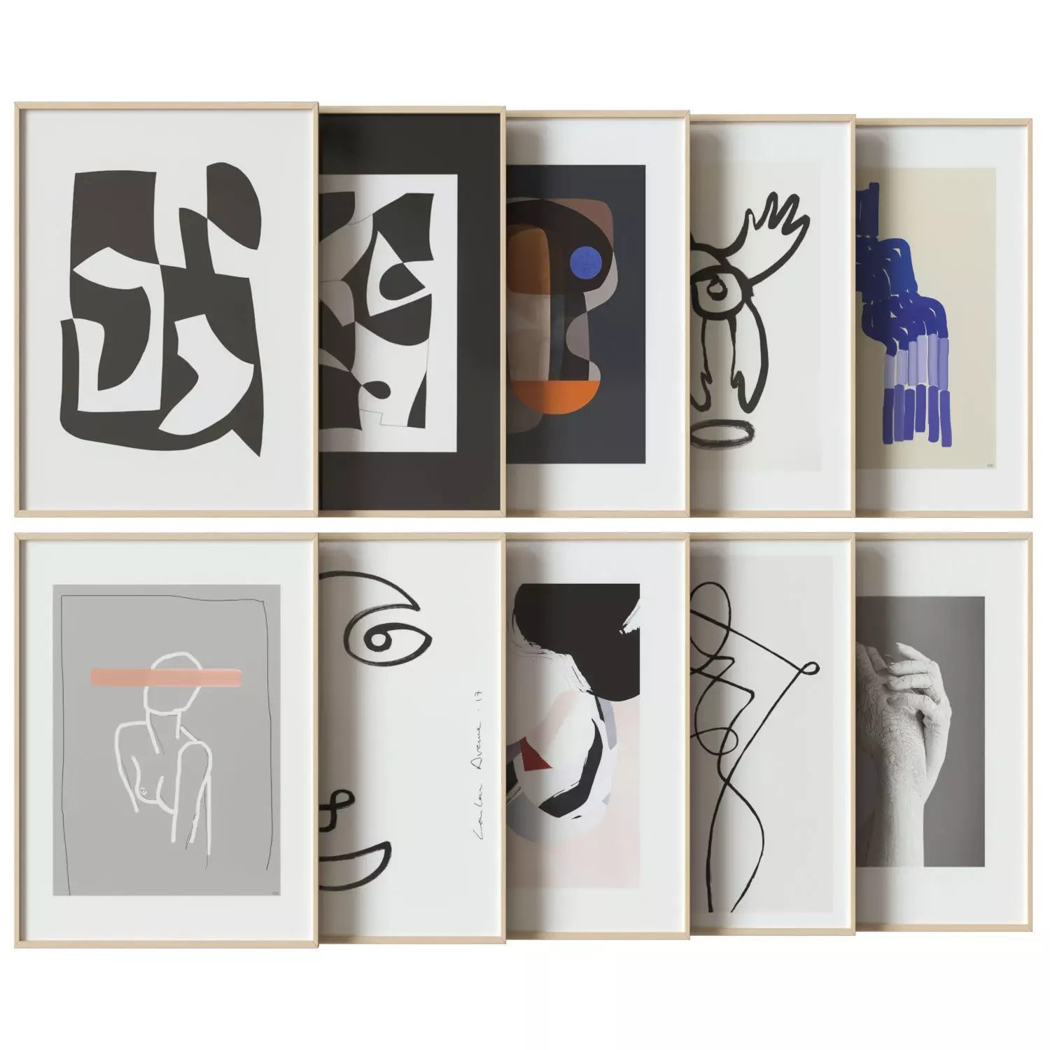 art work set 20 3D model_0