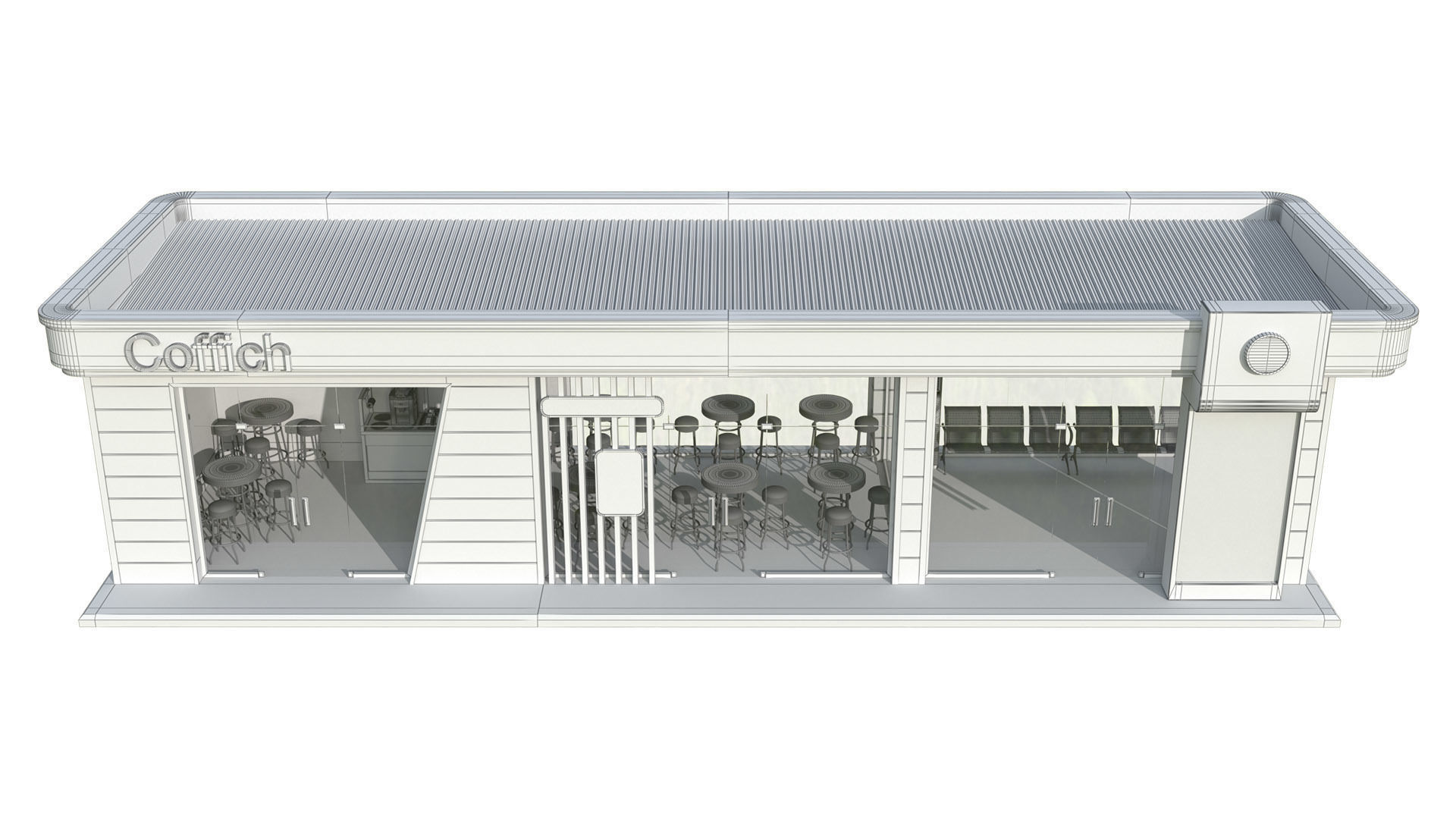 Stop with a cafeteria 3D model_7