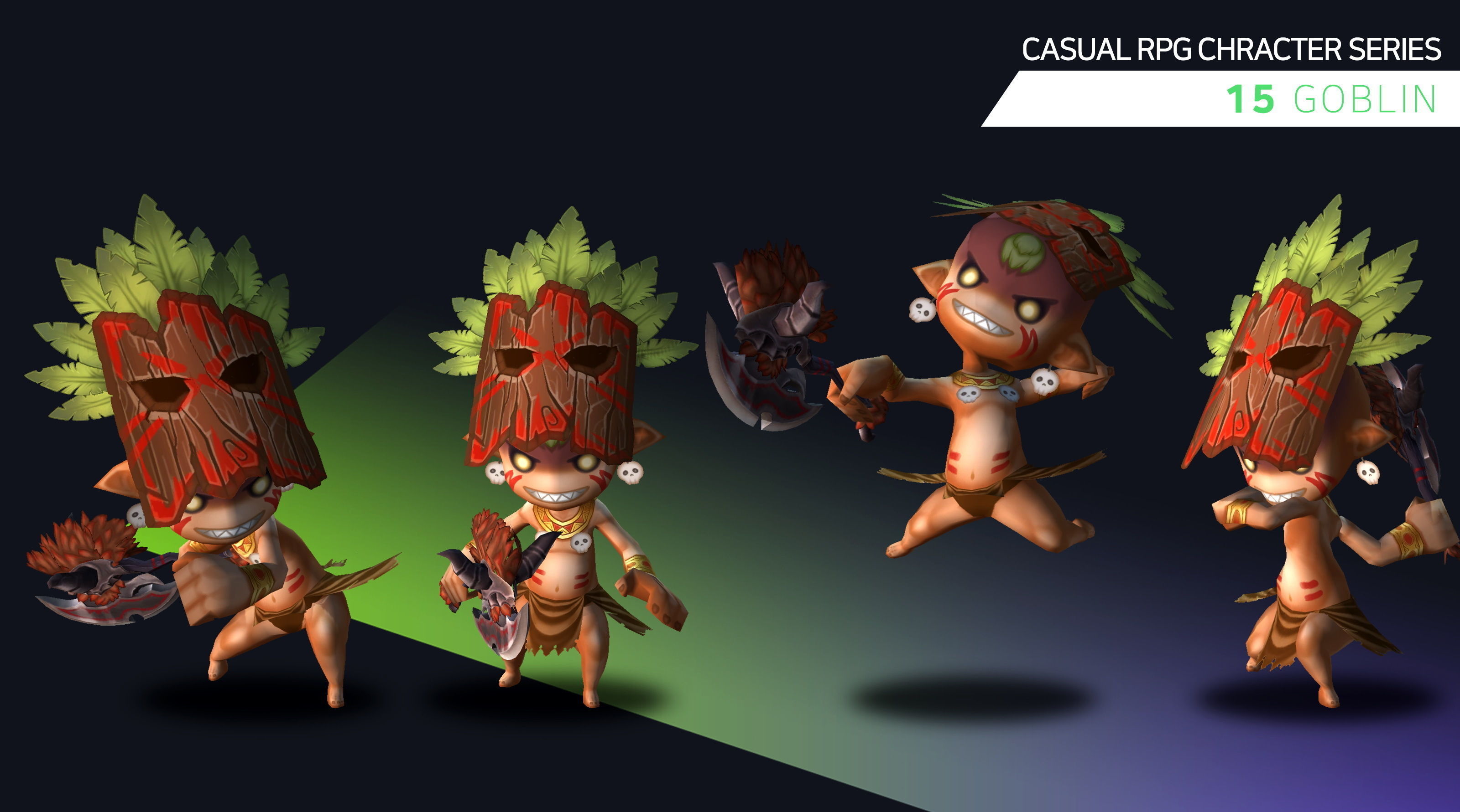 Casual RPG Monster - 15 Goblin Low-poly 3D model_3