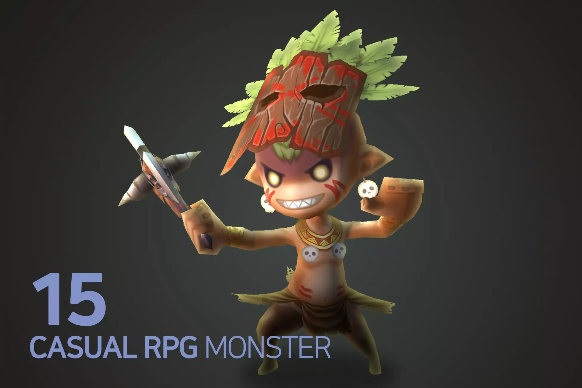 Casual RPG Monster - 15 Goblin Low-poly 3D model_0
