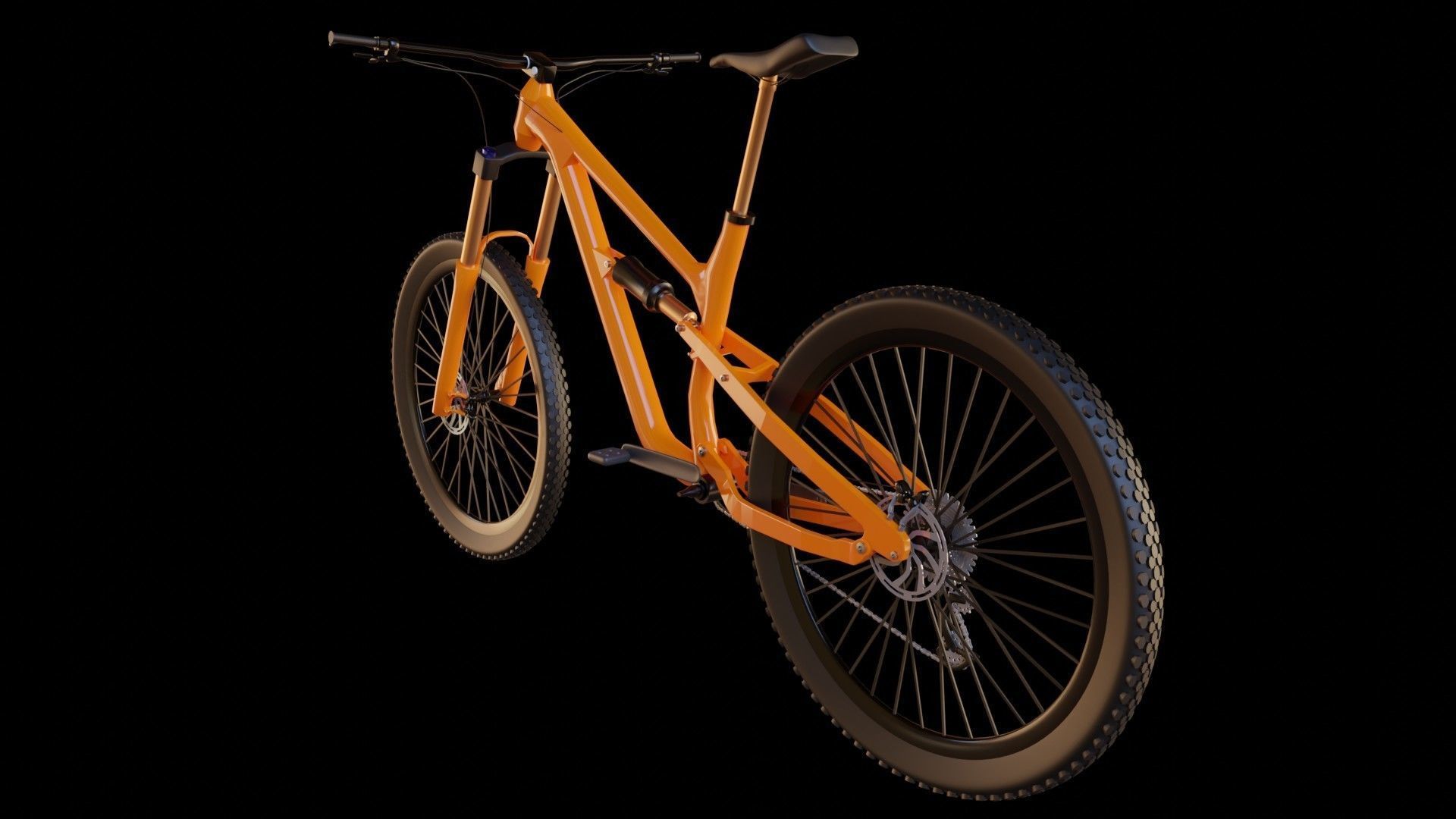 Mountain Bike MTB bicycle 3D model 3D model Low-poly 3D model_2