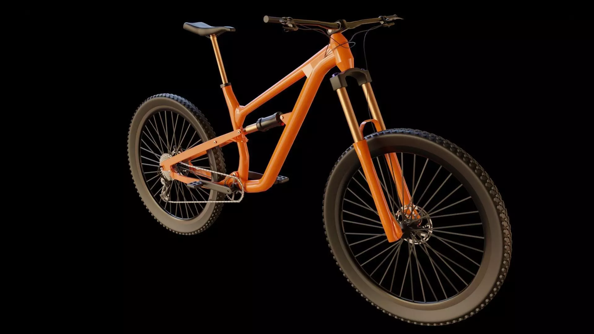 Mountain Bike MTB bicycle 3D model 3D model Low-poly 3D model_0