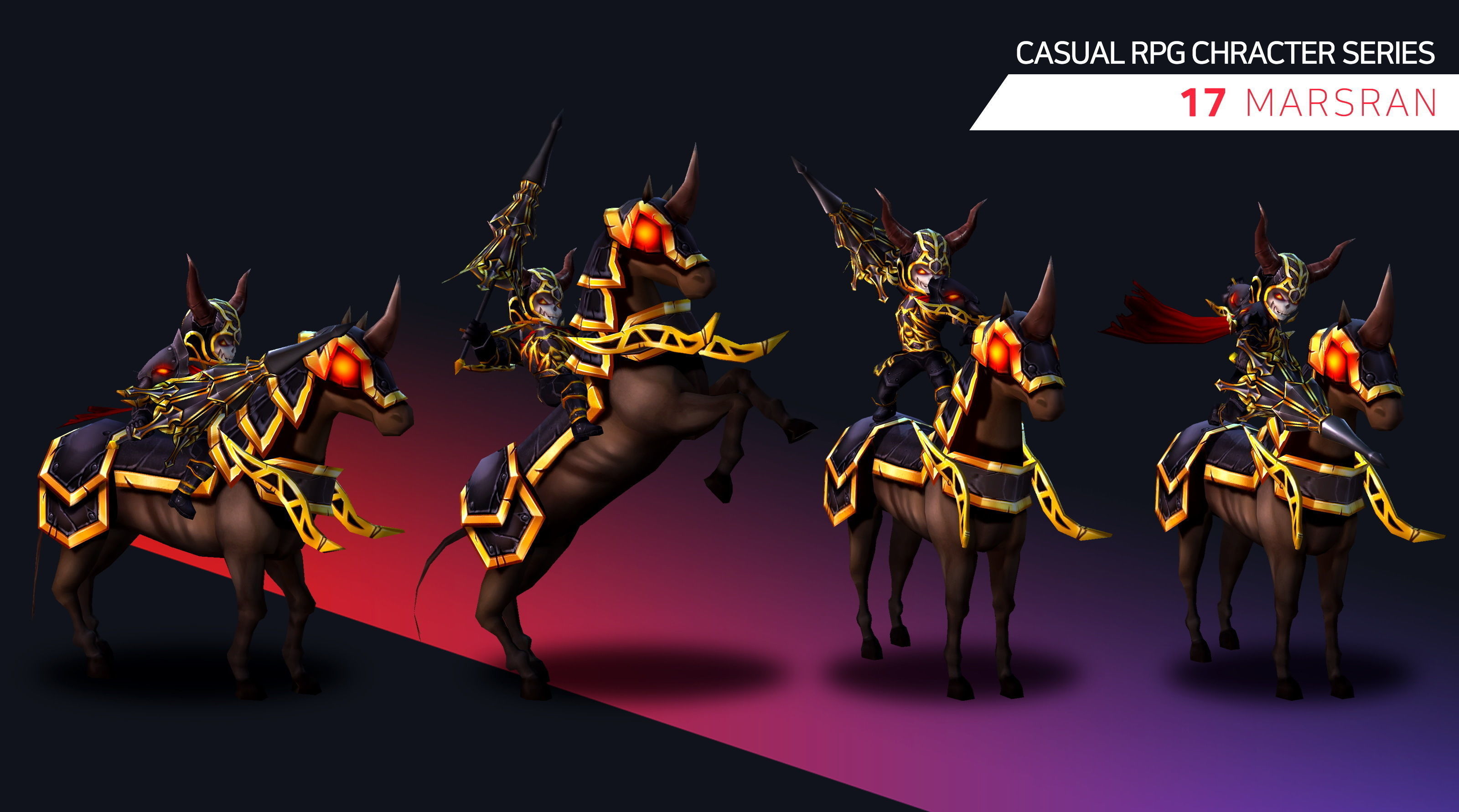 Casual RPG Monster - 17 Marsran Low-poly 3D model_3