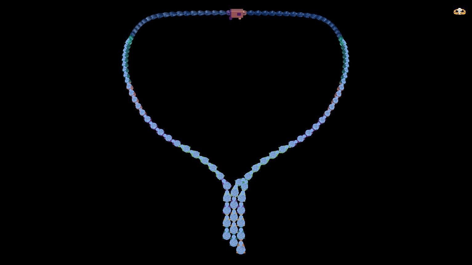 necklaces gold necklace with diamonds 3D print model_1