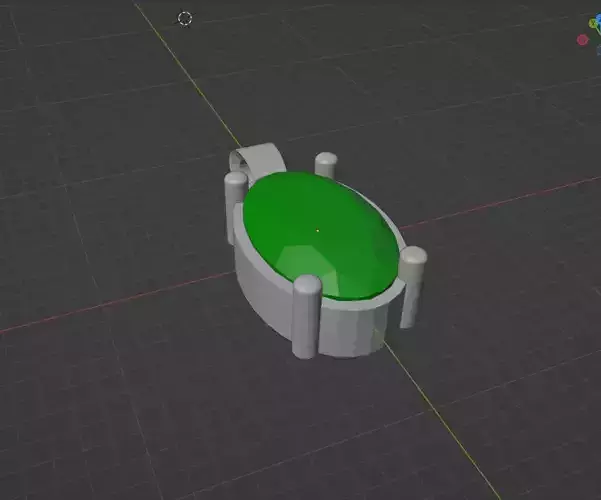 Pendant simple with stone 10-6mm