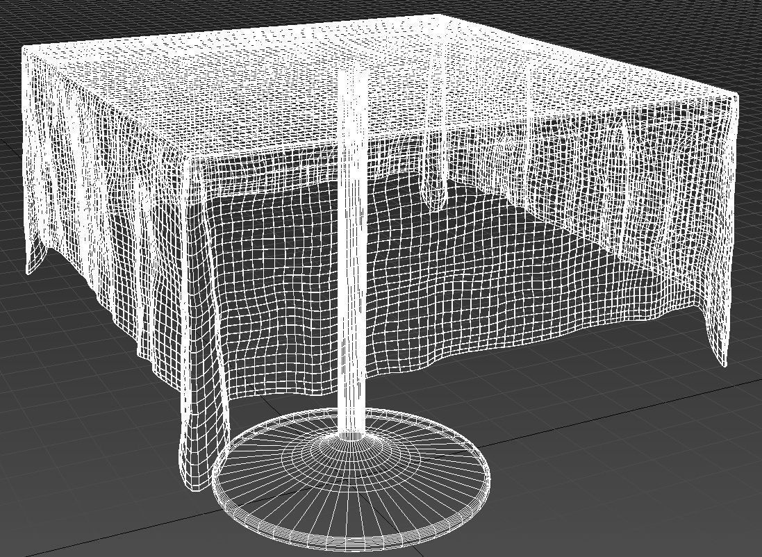 Dining table with mantel 3D model_12