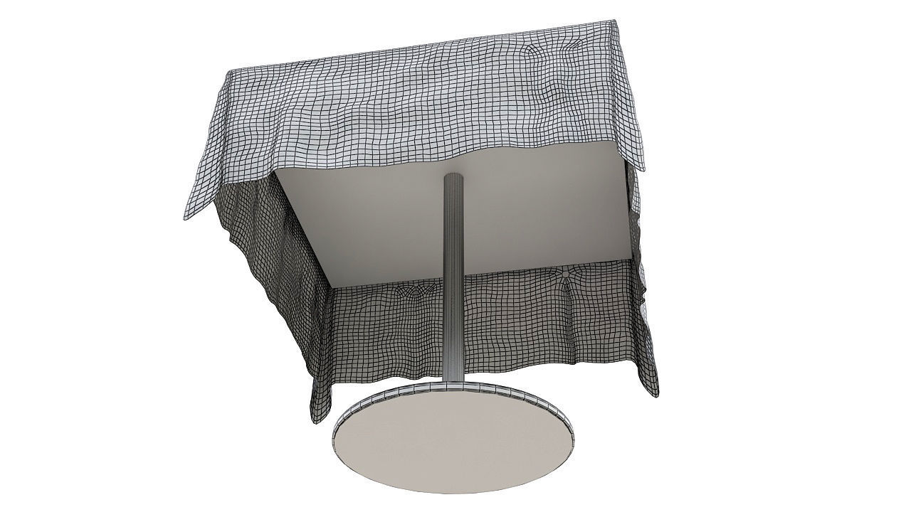 Dining table with mantel 3D model_7