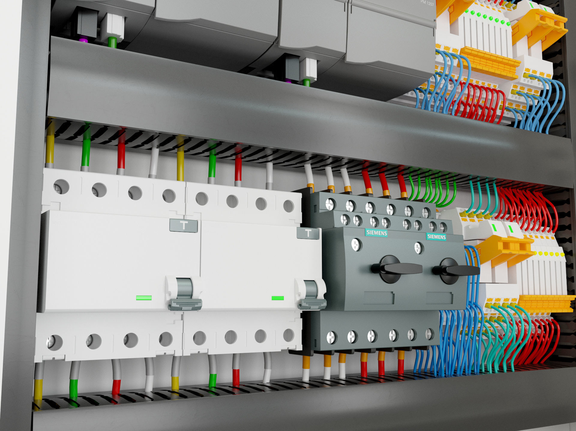 Electric control panel 3D model_5