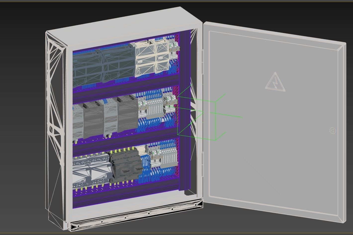 Electric control panel 3D model_14