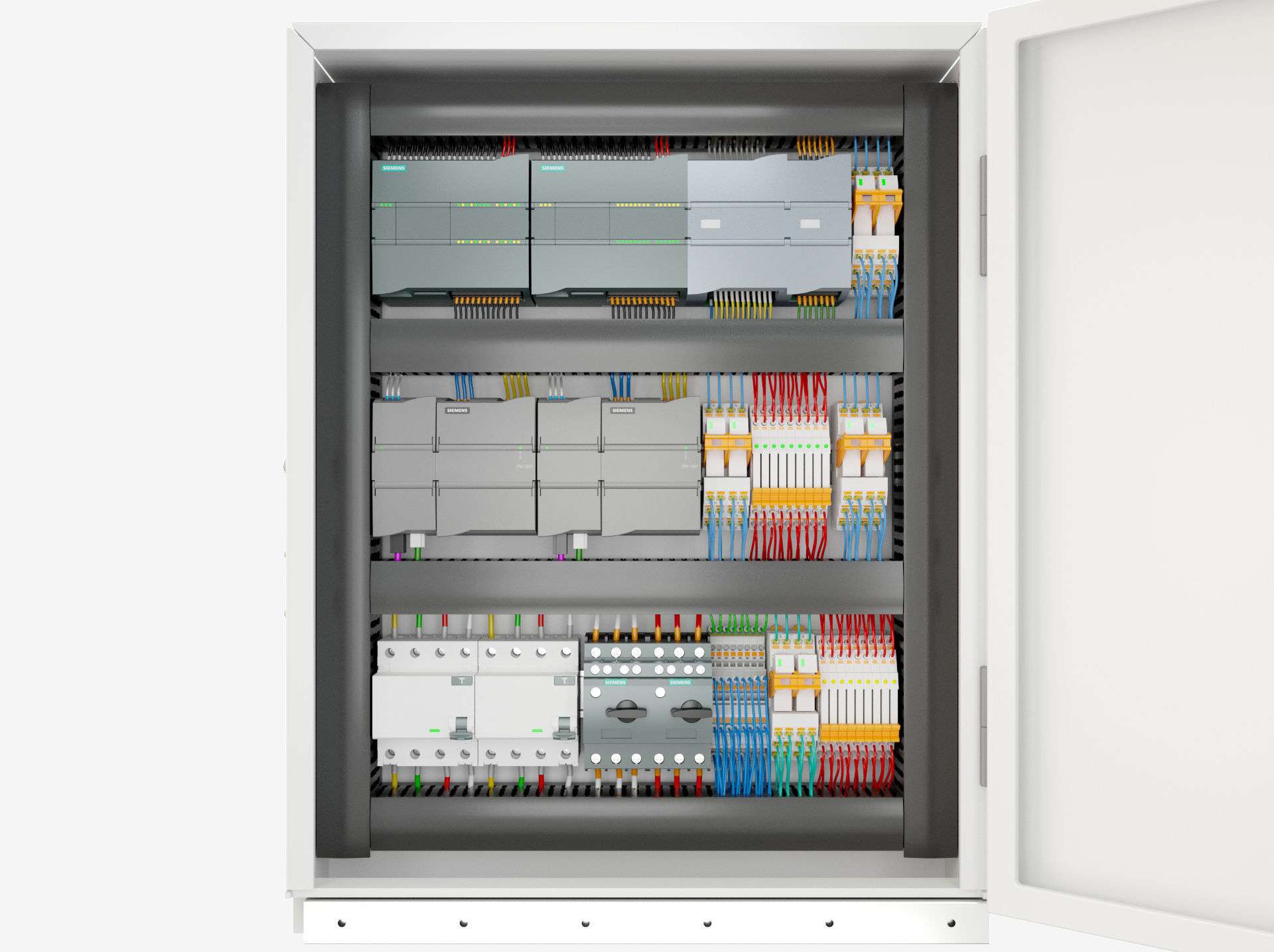 Electric control panel 3D model_1