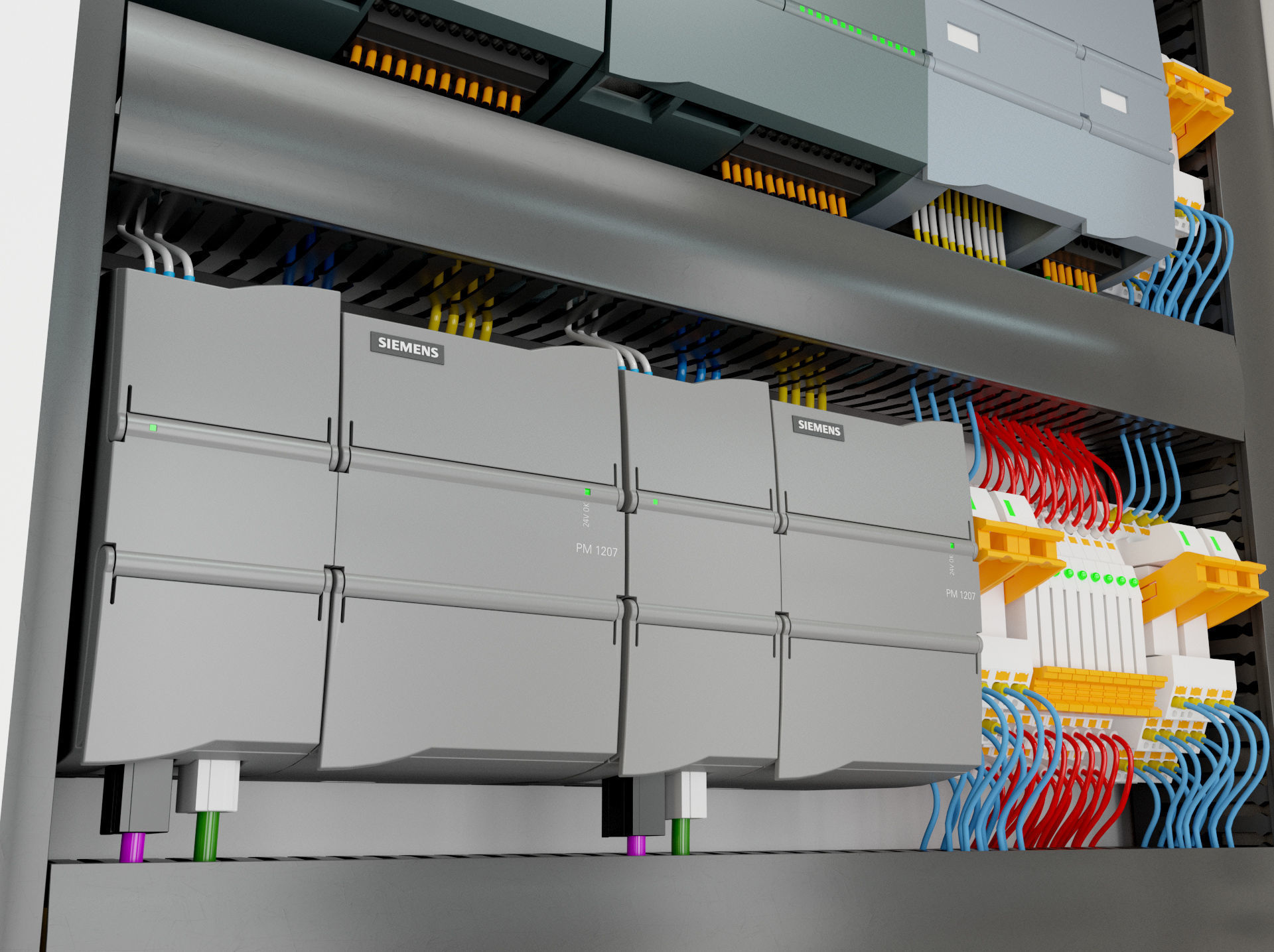Electric control panel 3D model_4